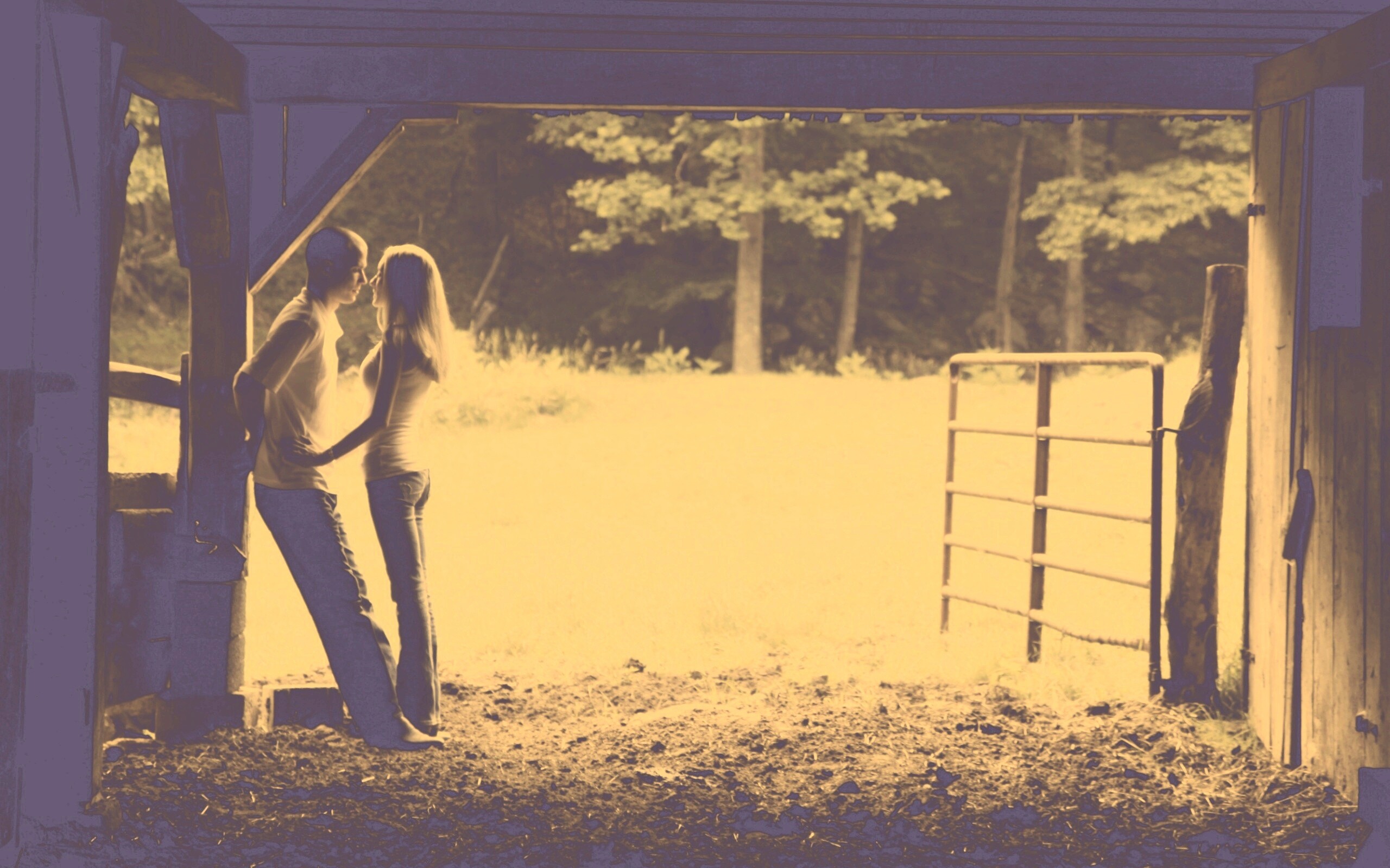 Любовь на природе обои