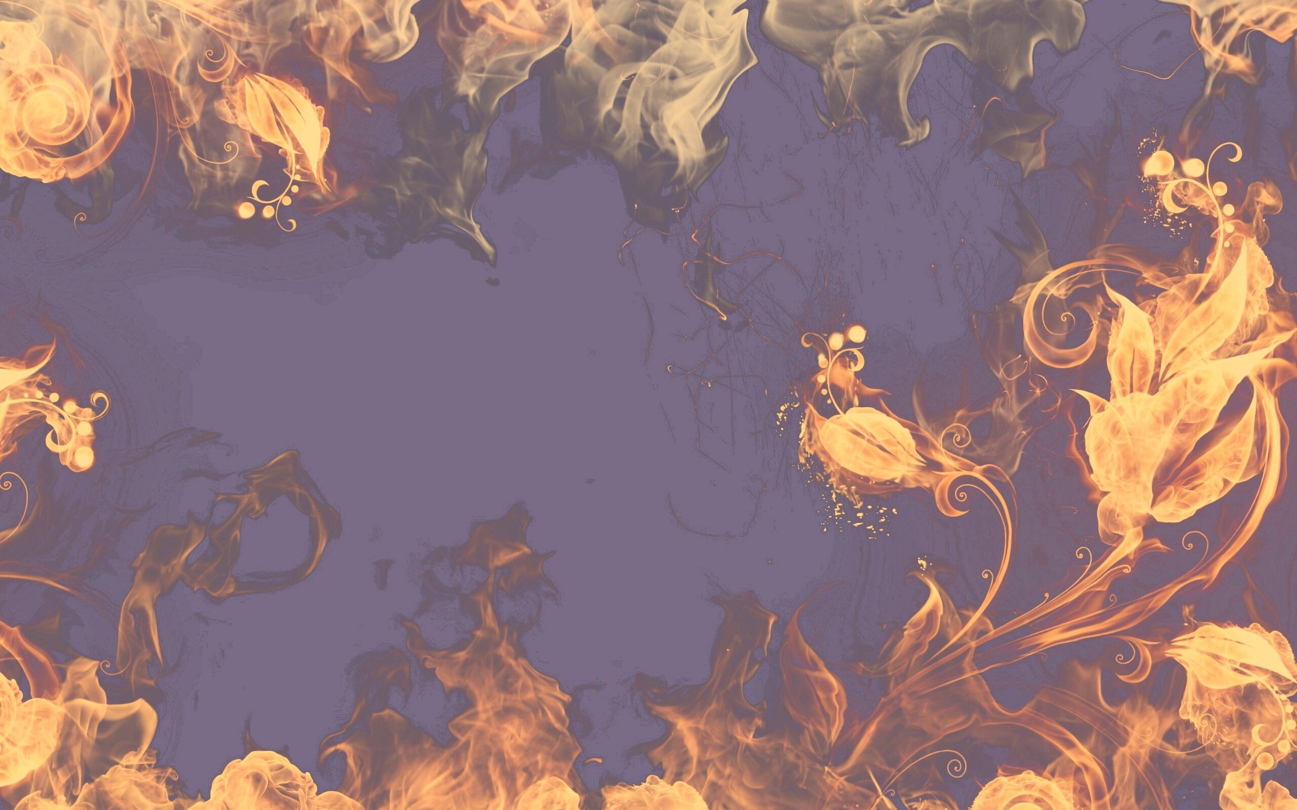 Огненные цветы обои