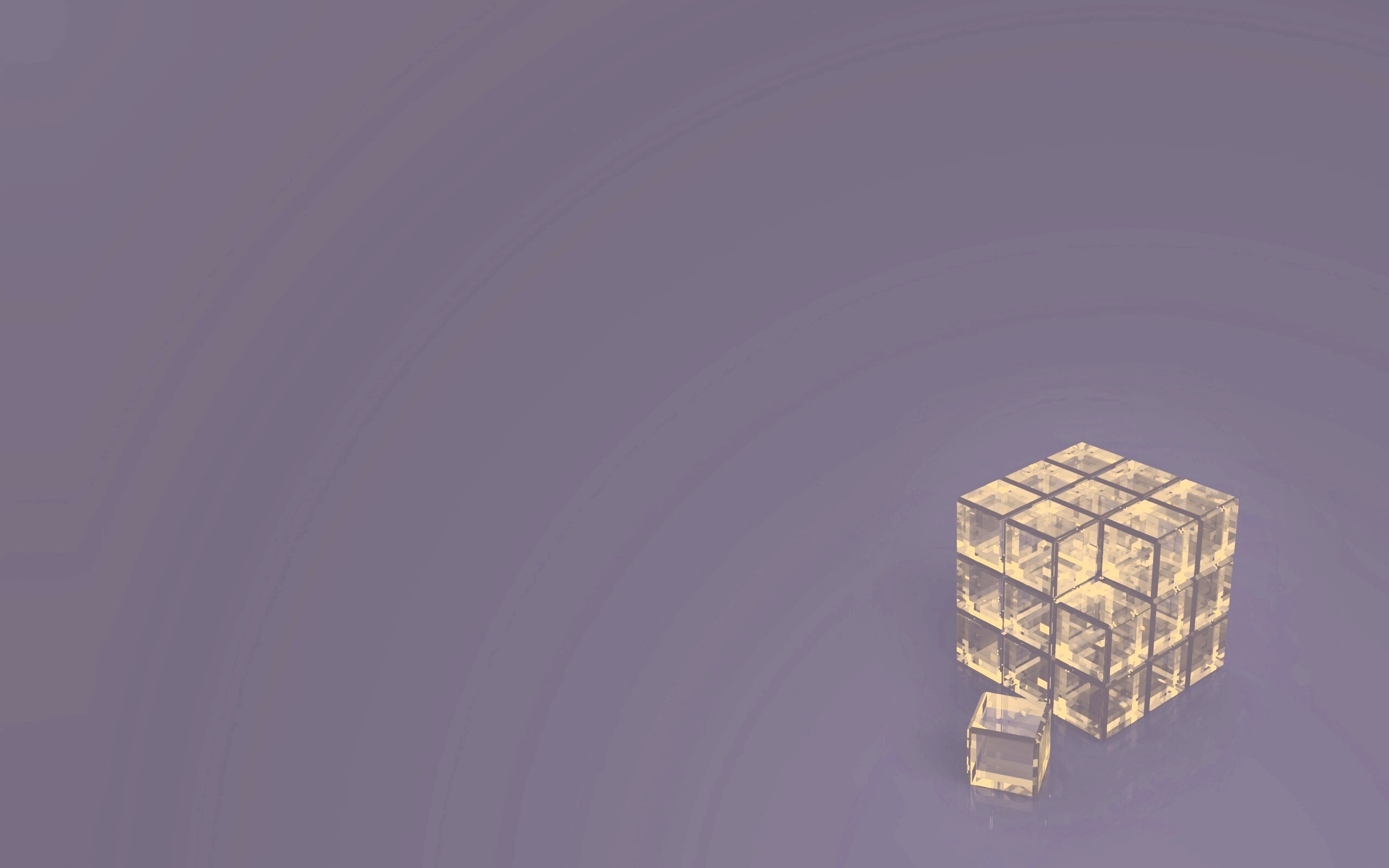 Стеклянный куб обои