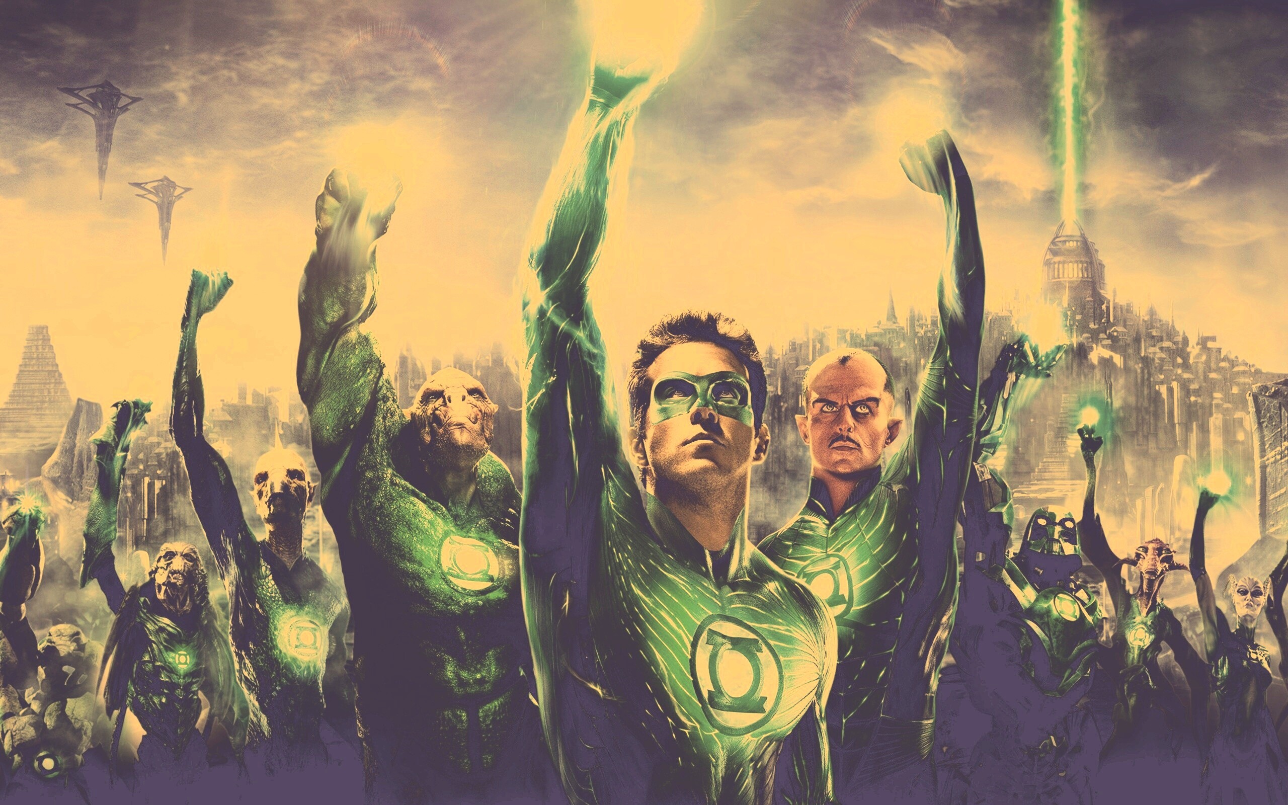 Зеленый фонарь обои