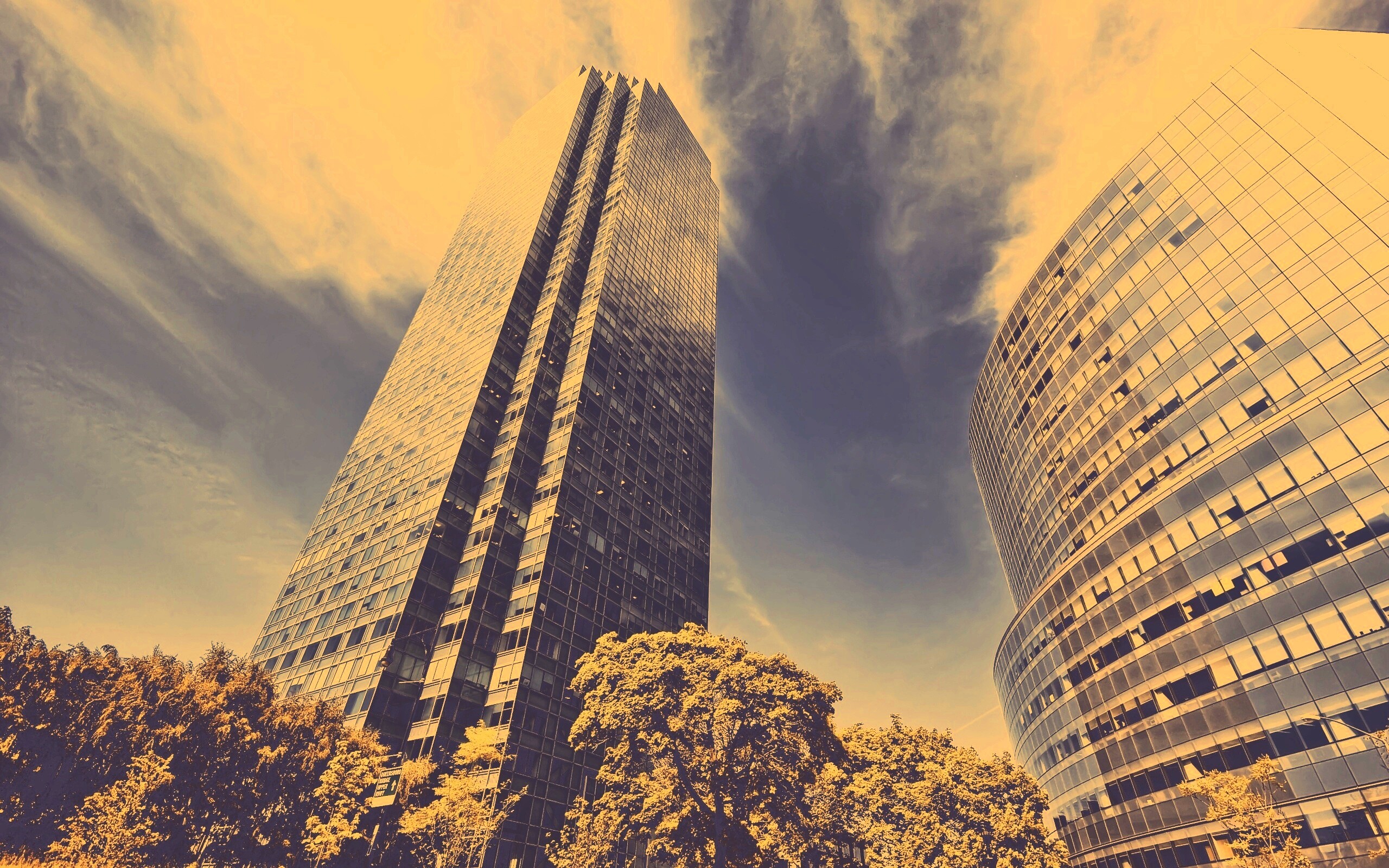 Осязательный Нью-Йорк с большими домами обои