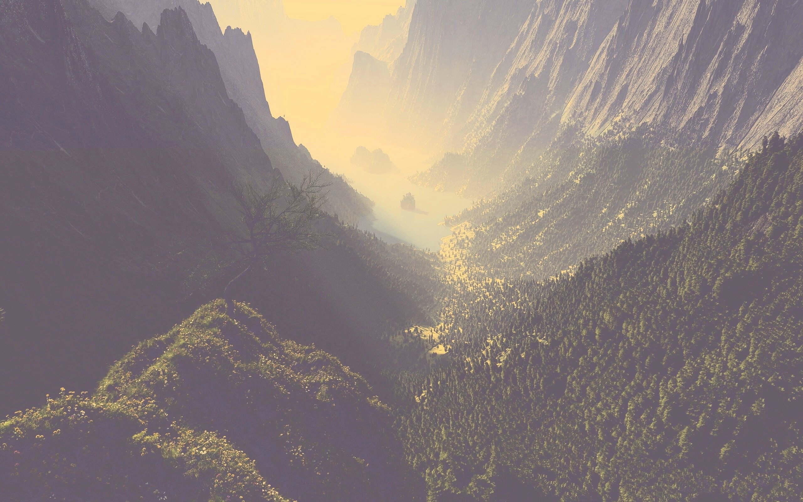 Озеро на перевале обои