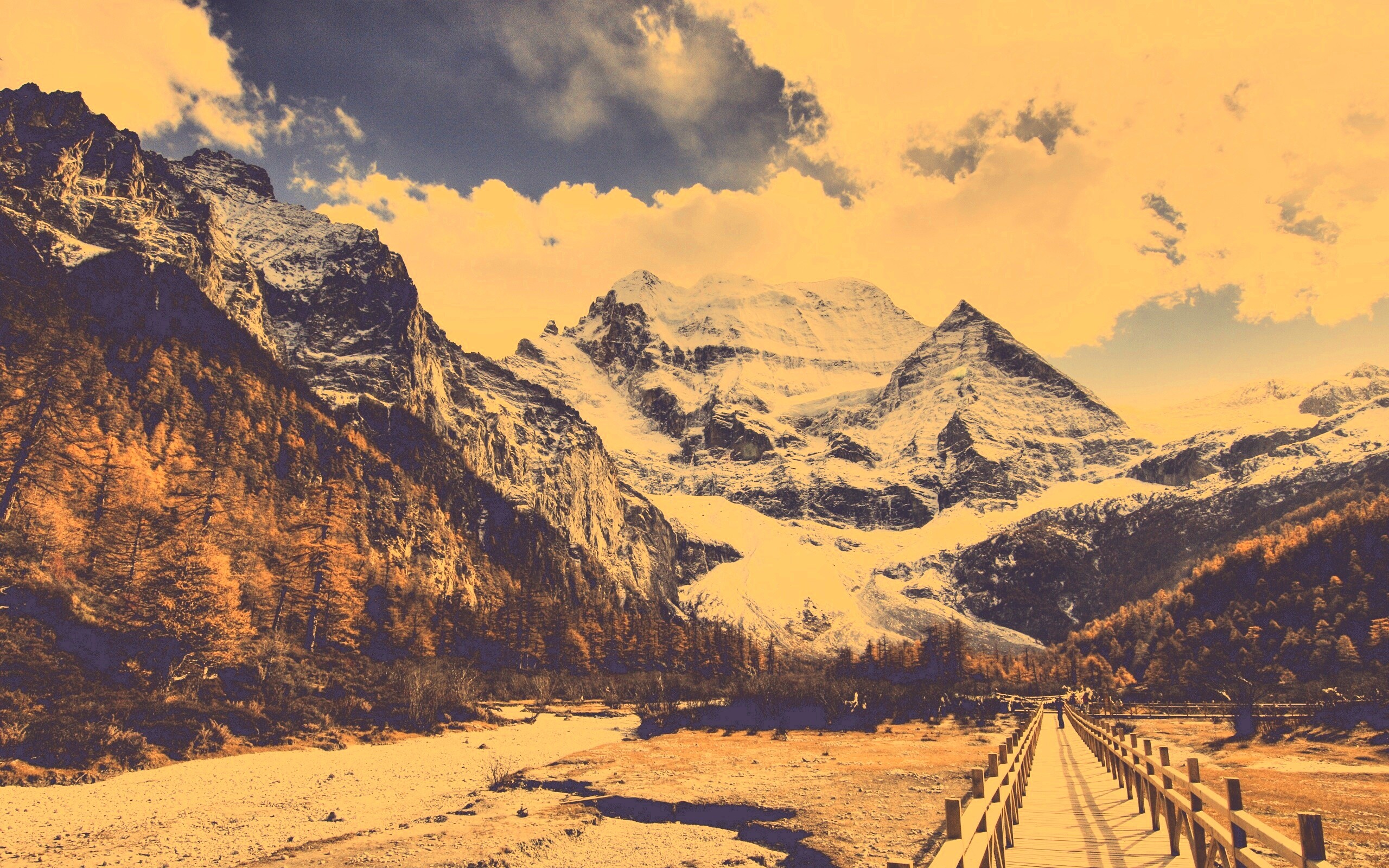 Дорога в горы обои