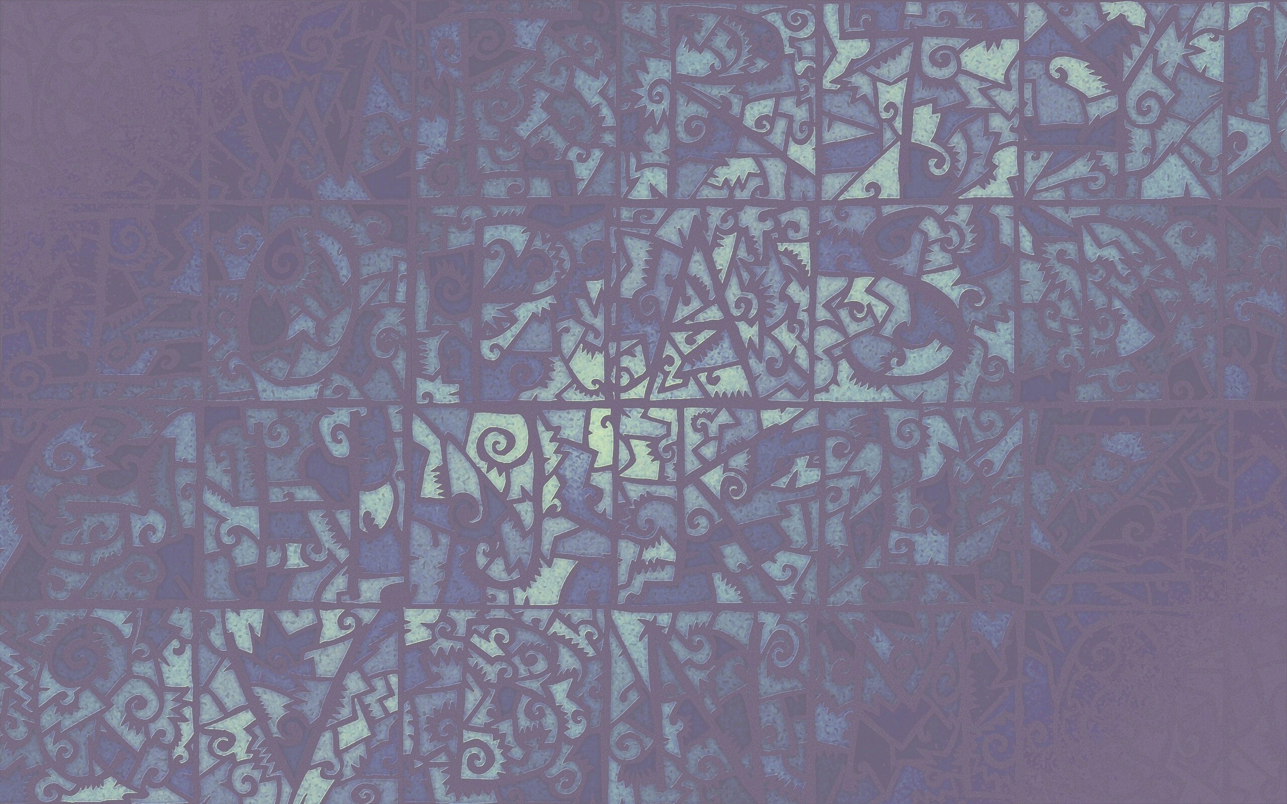 Витражные буквы обои