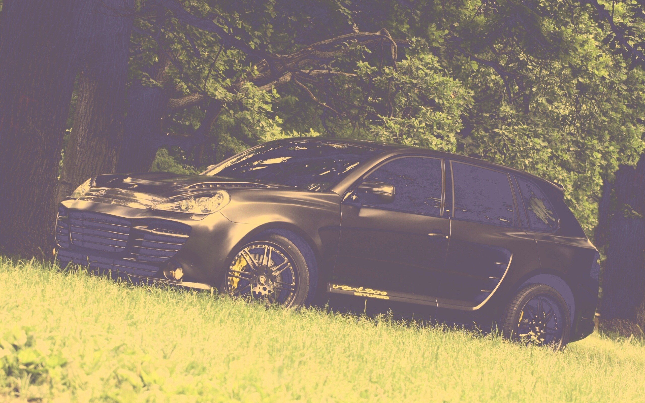 Концепт внедорожника в лесу обои