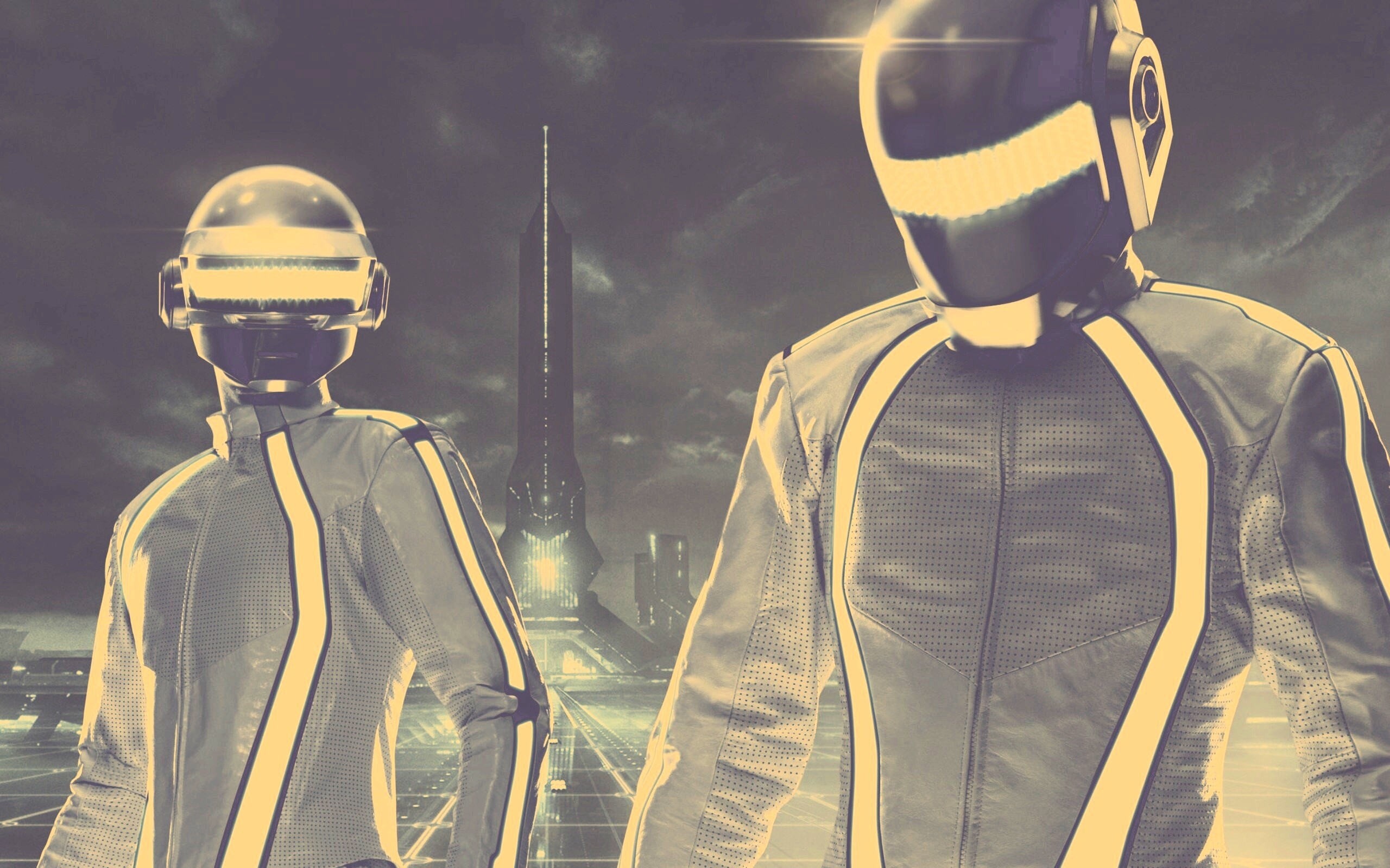 Daft Punk на съемках фильма TRON обои