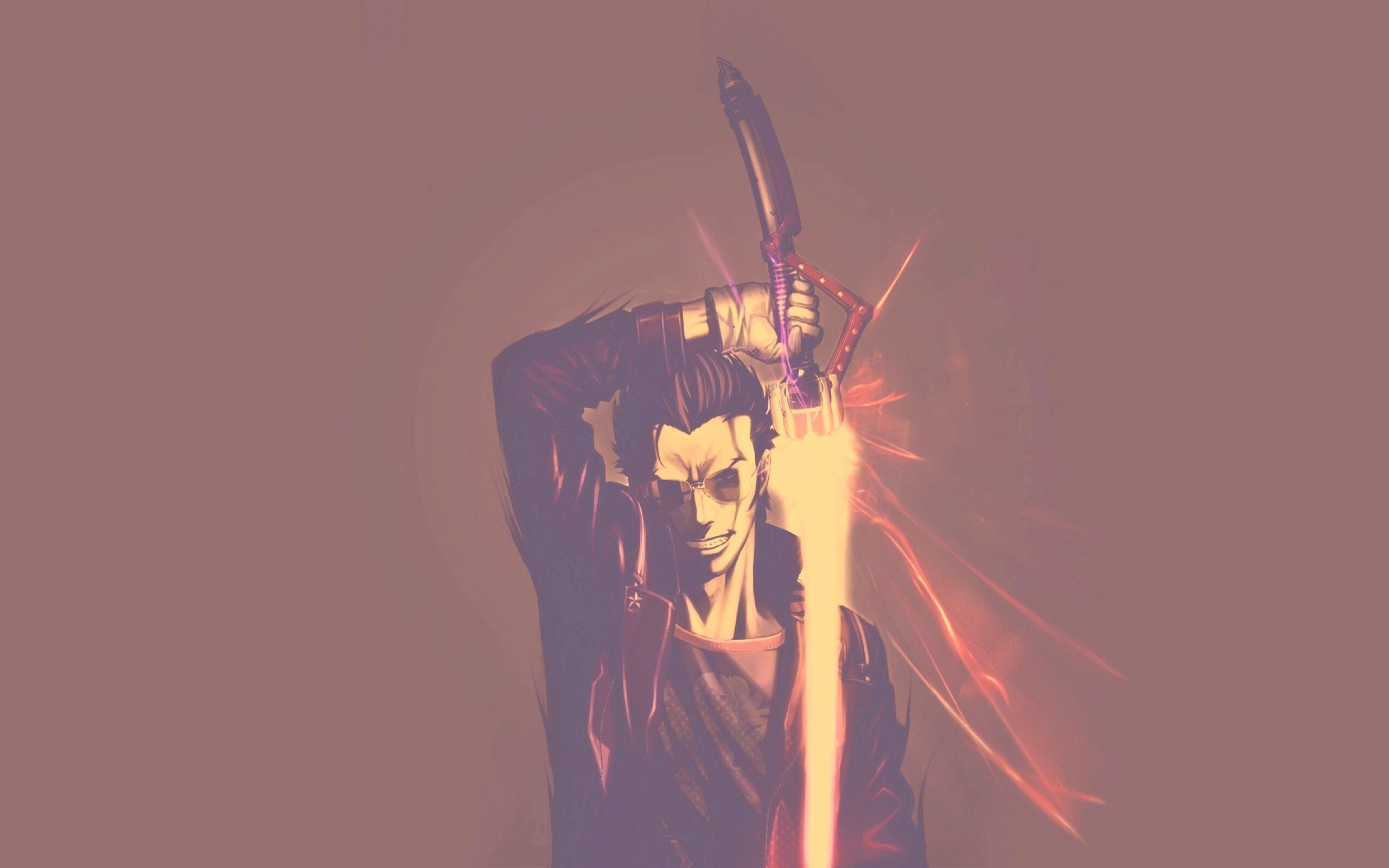 Мужик с зверским световым мечом обои