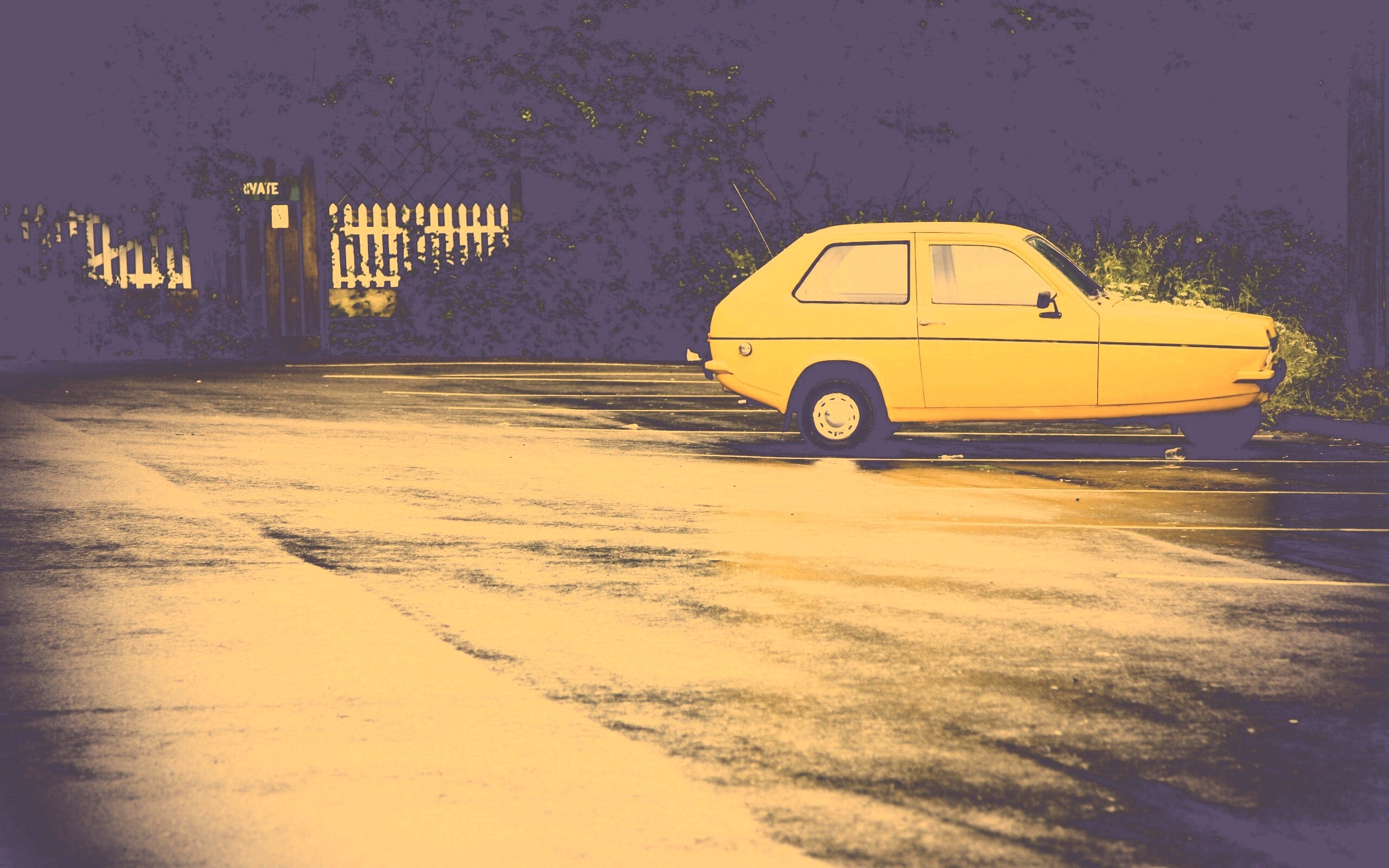 Трёхколёсный ретро автомобиль обои