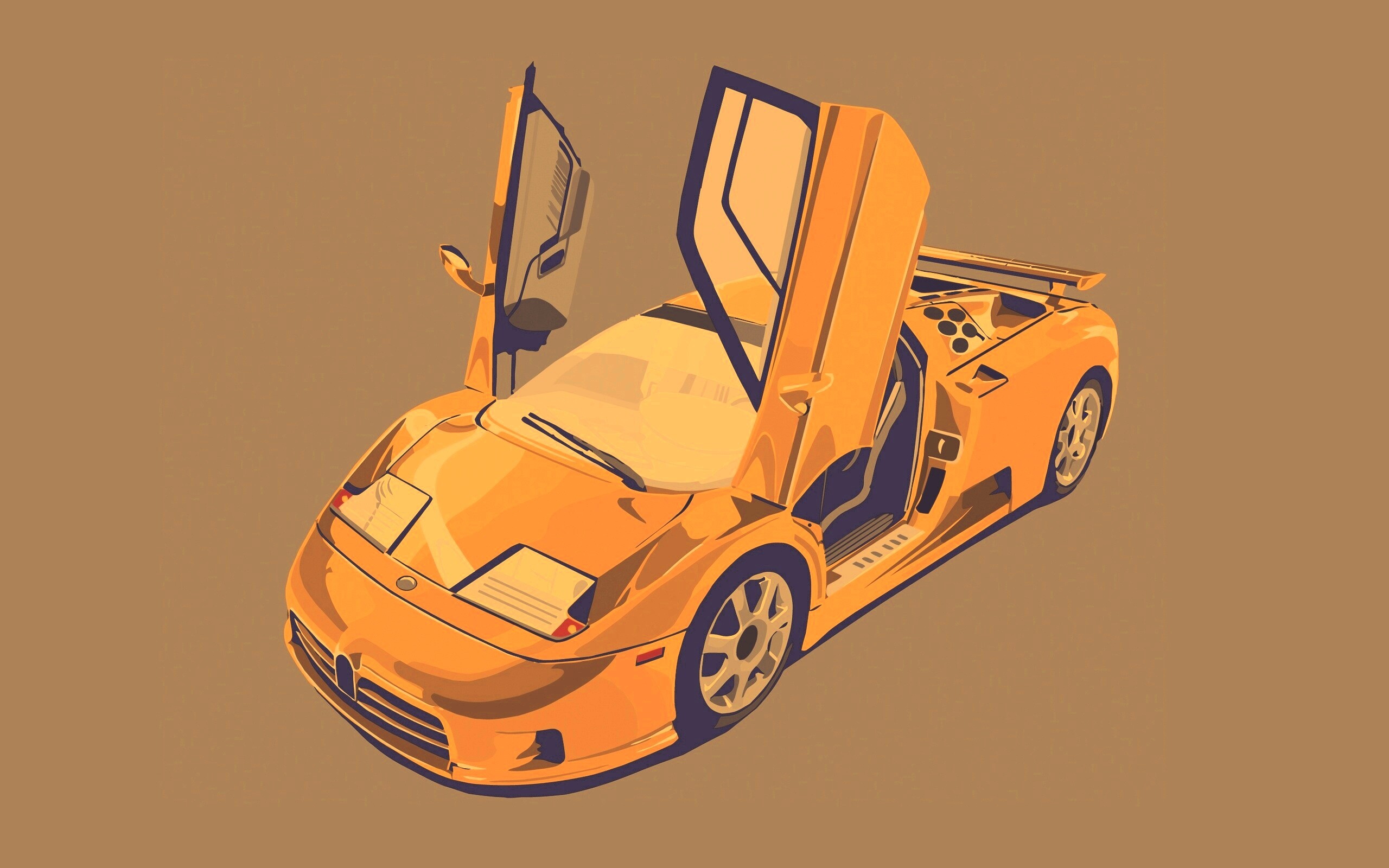 Bugatti EB 110 в векторе обои