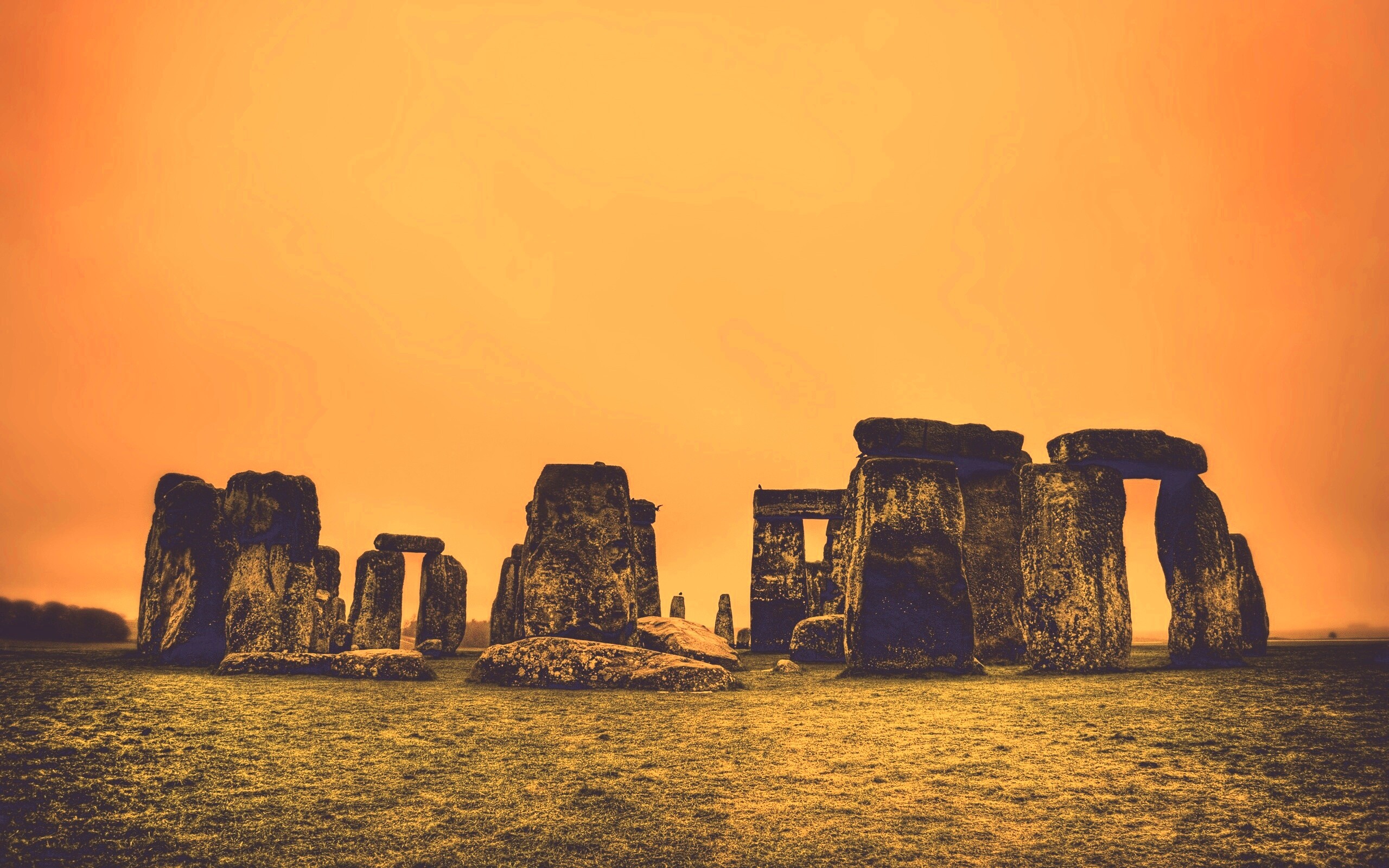 Вечерний Стоунхендж обои