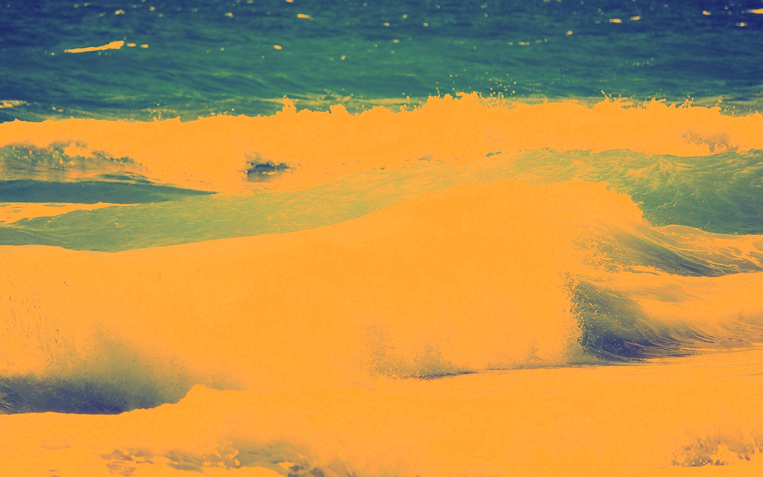 Голубые волны обои