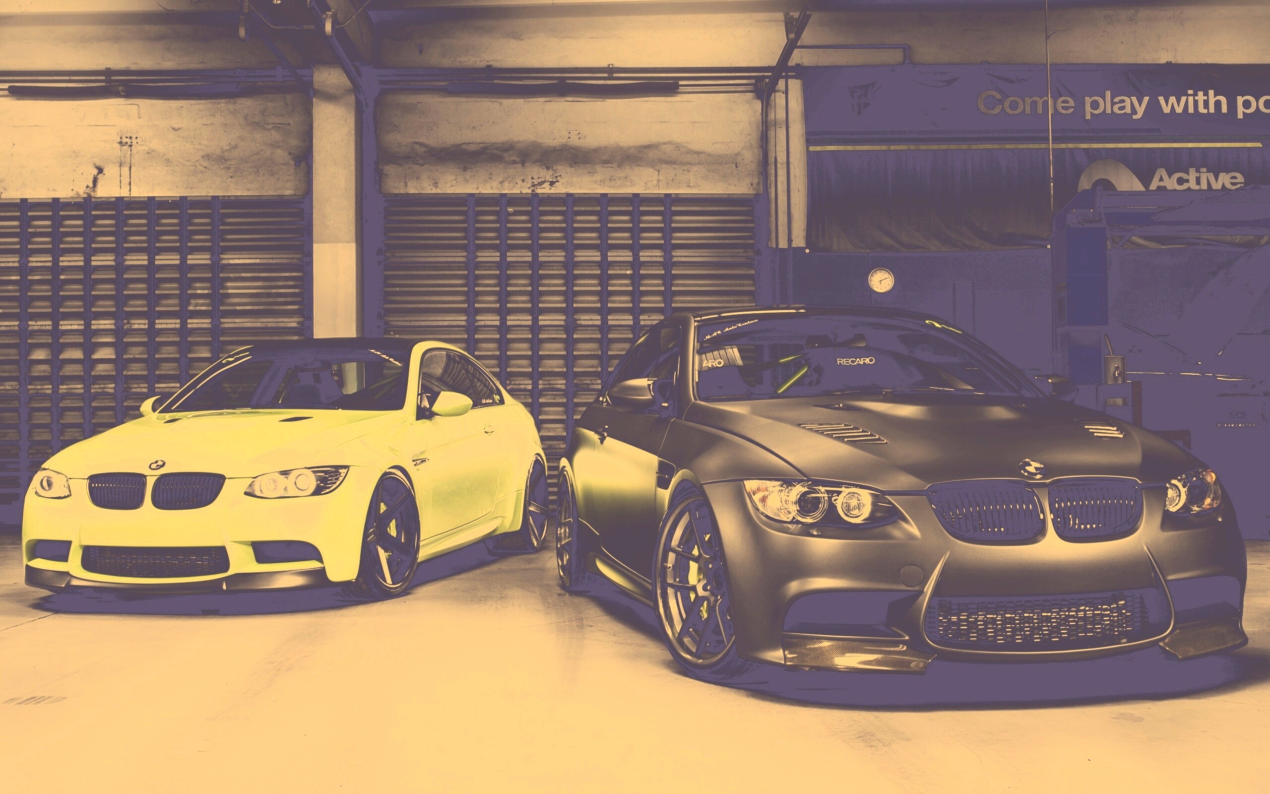 Черный и зеленый BMW M3 обои