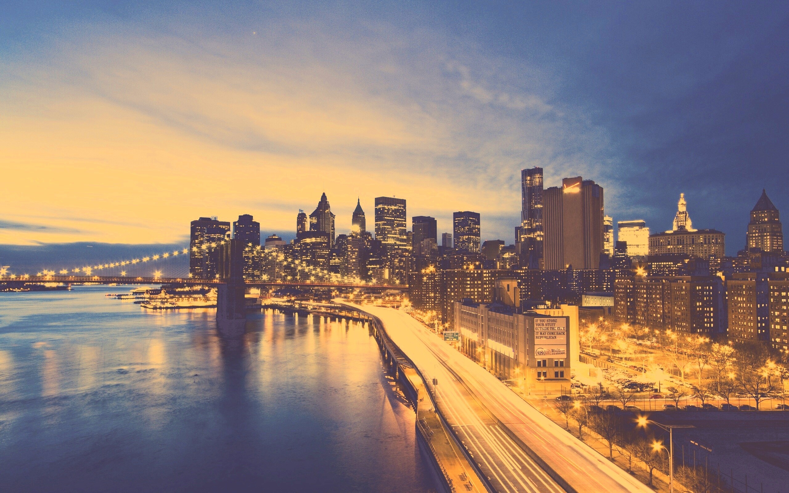 Город светит окнами в ночи обои