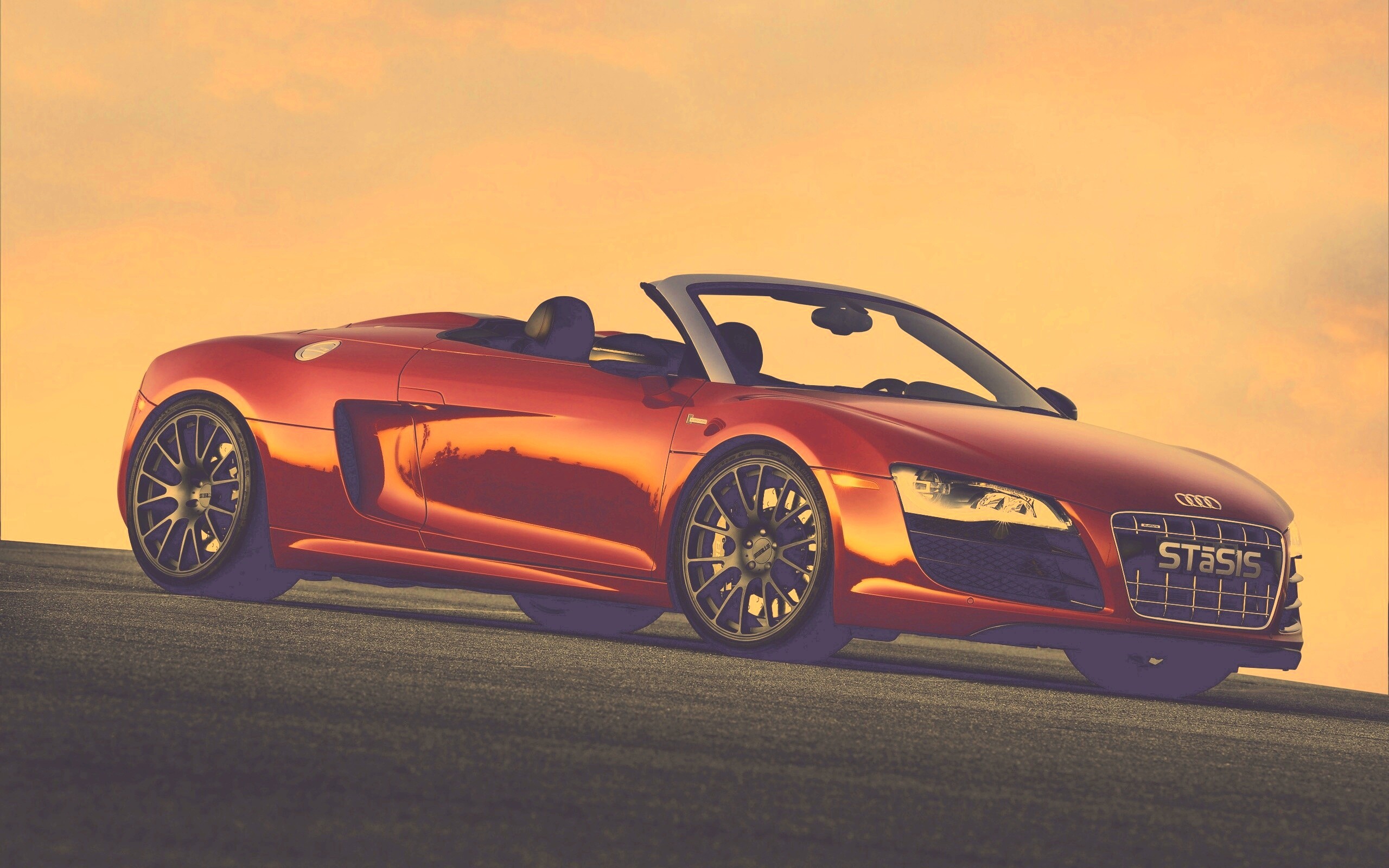 Красная Audi обои