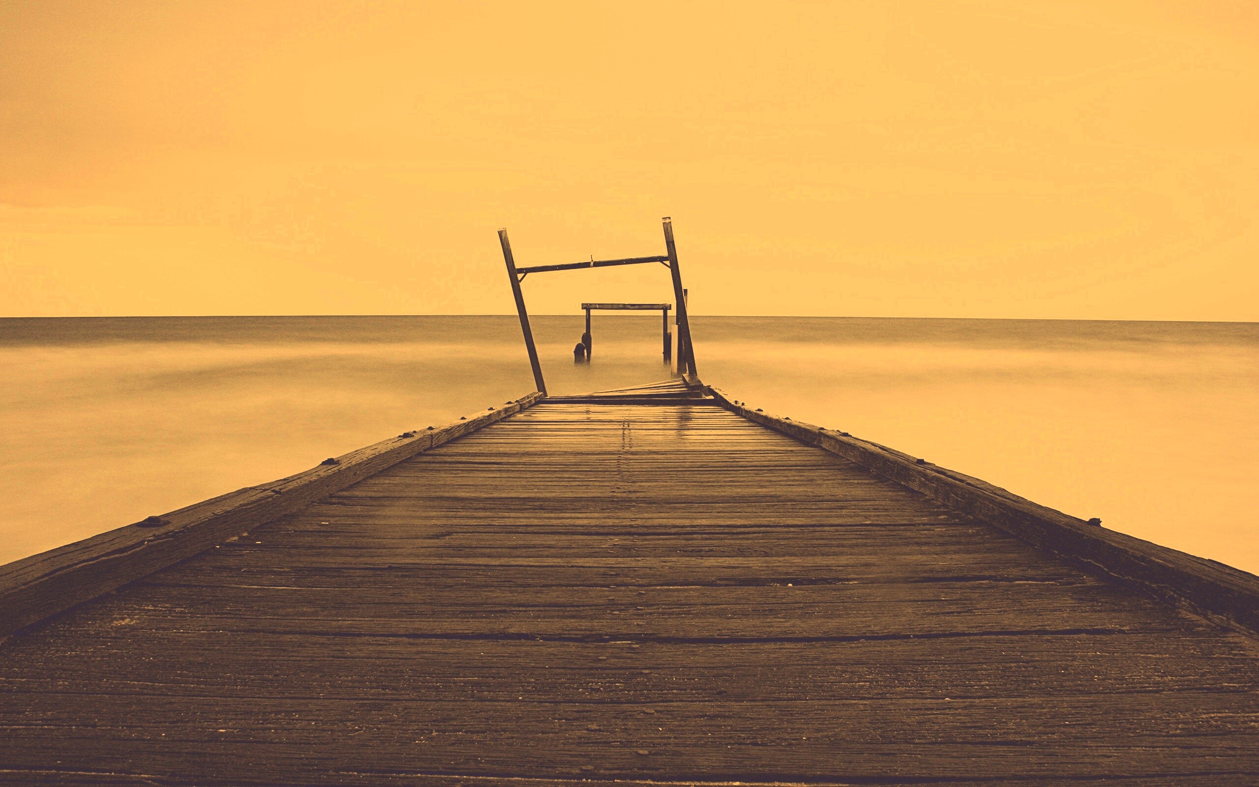 Мостки до горизонта обои