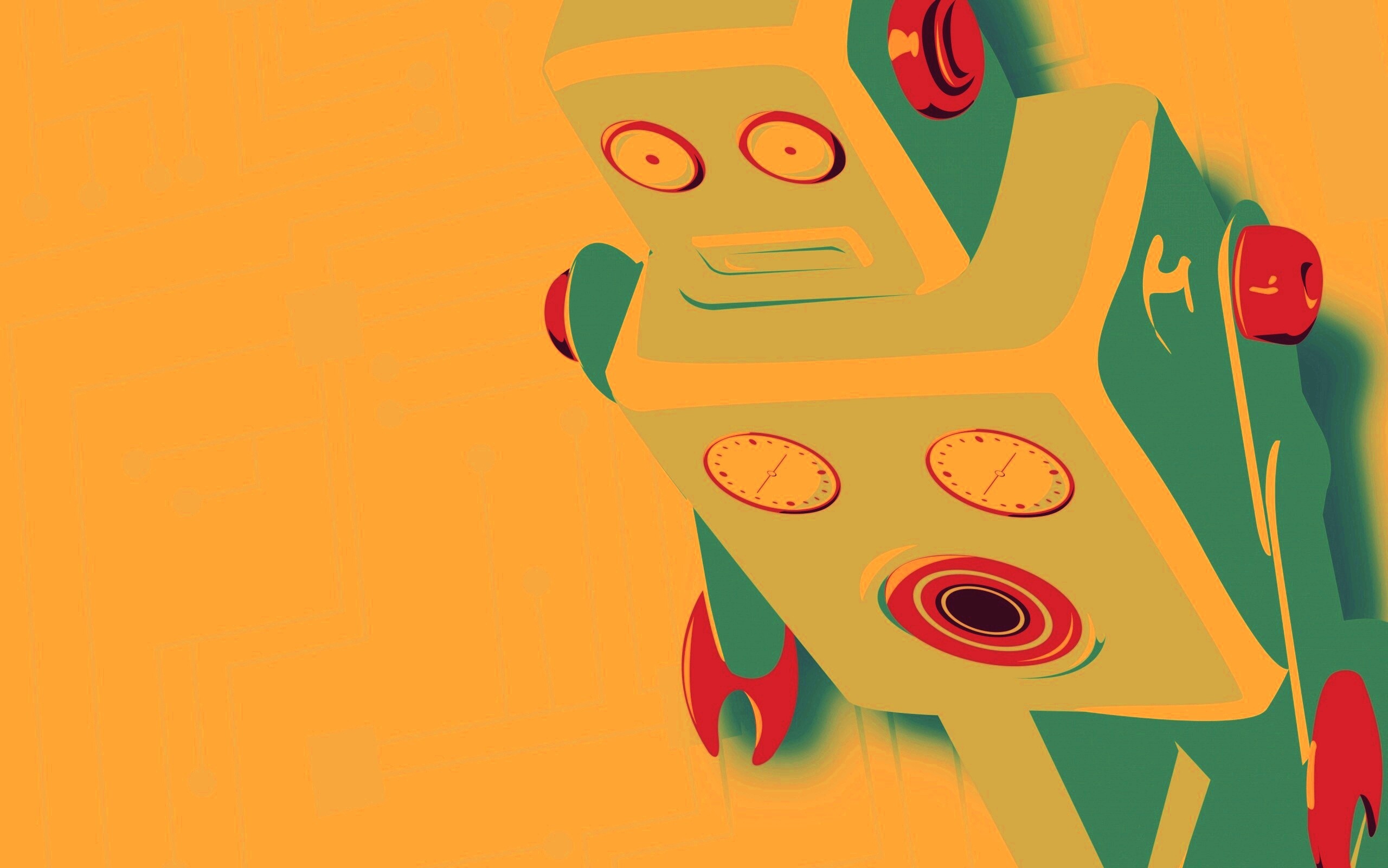 Векторный робот обои