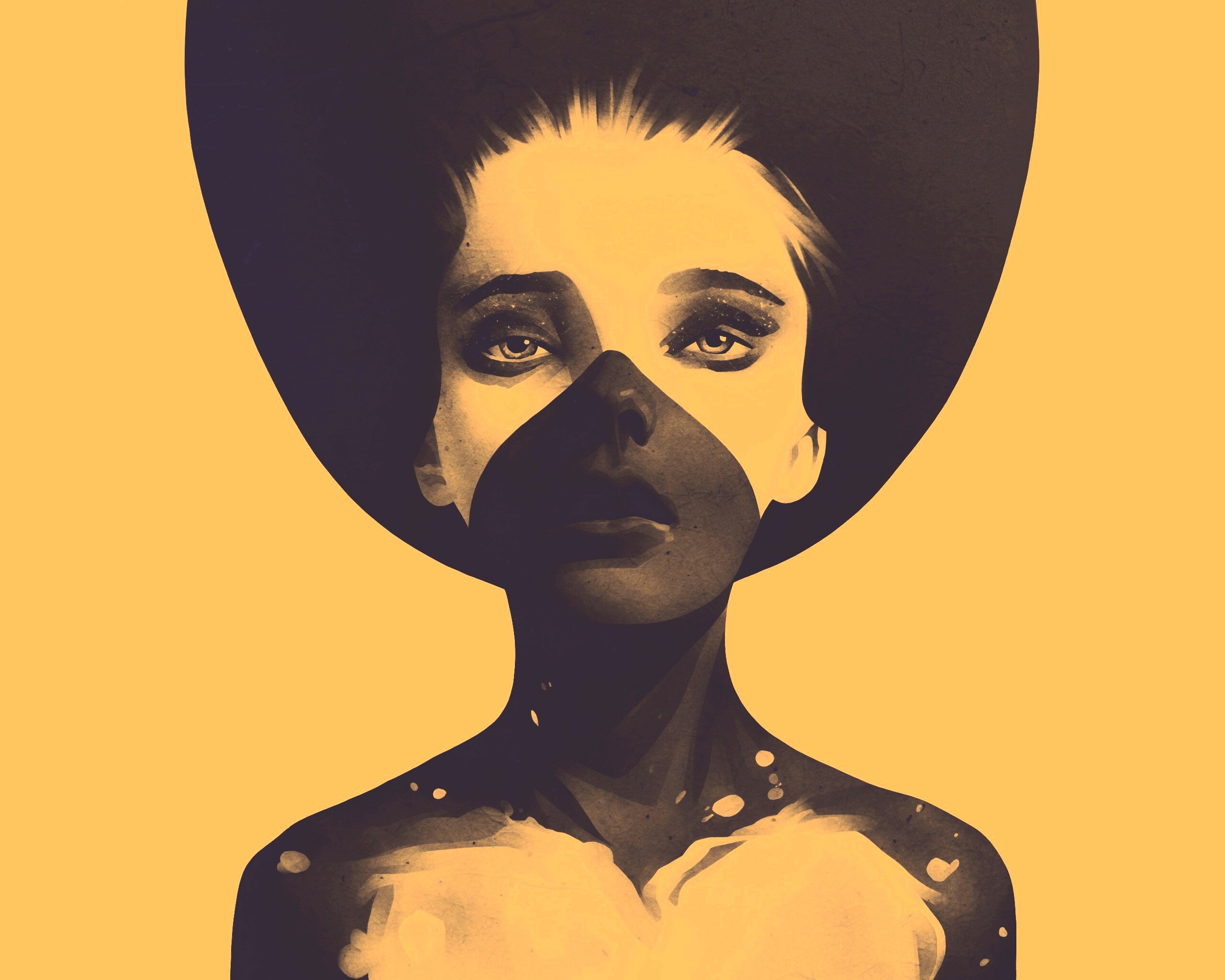 Черно-белый бодиарт обои