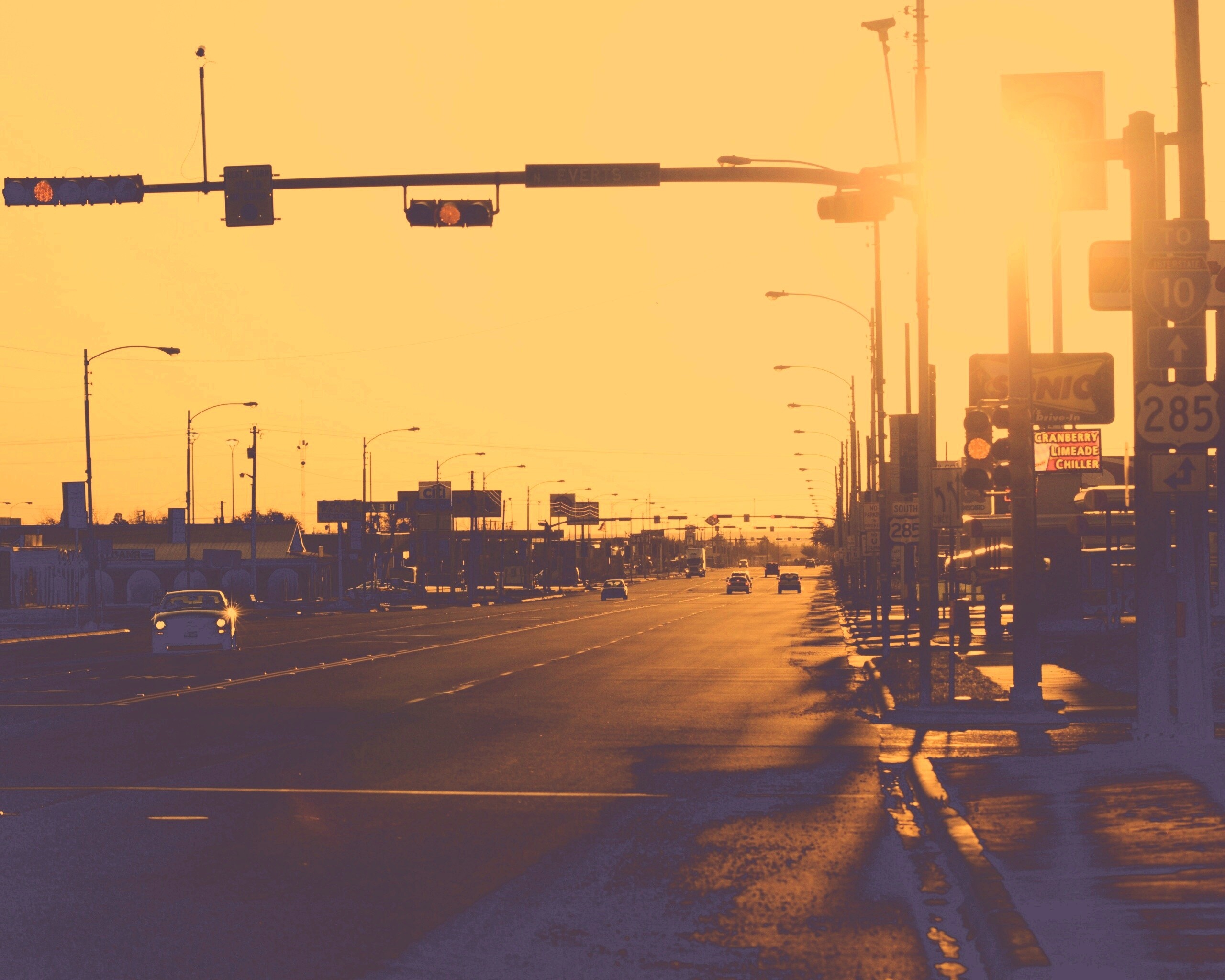 Закат в Лос Анджелесе обои