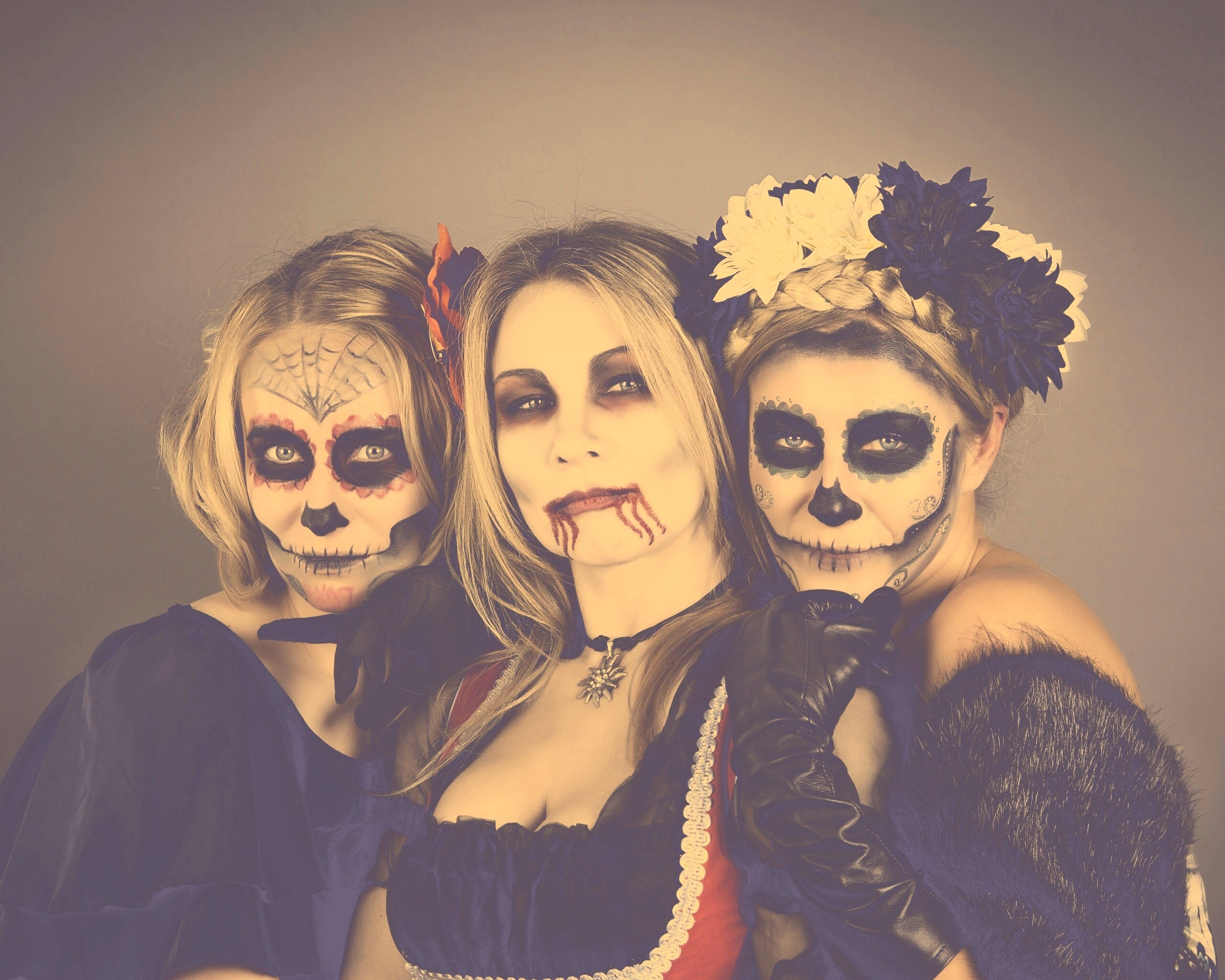 Макияж на хэллоувин обои