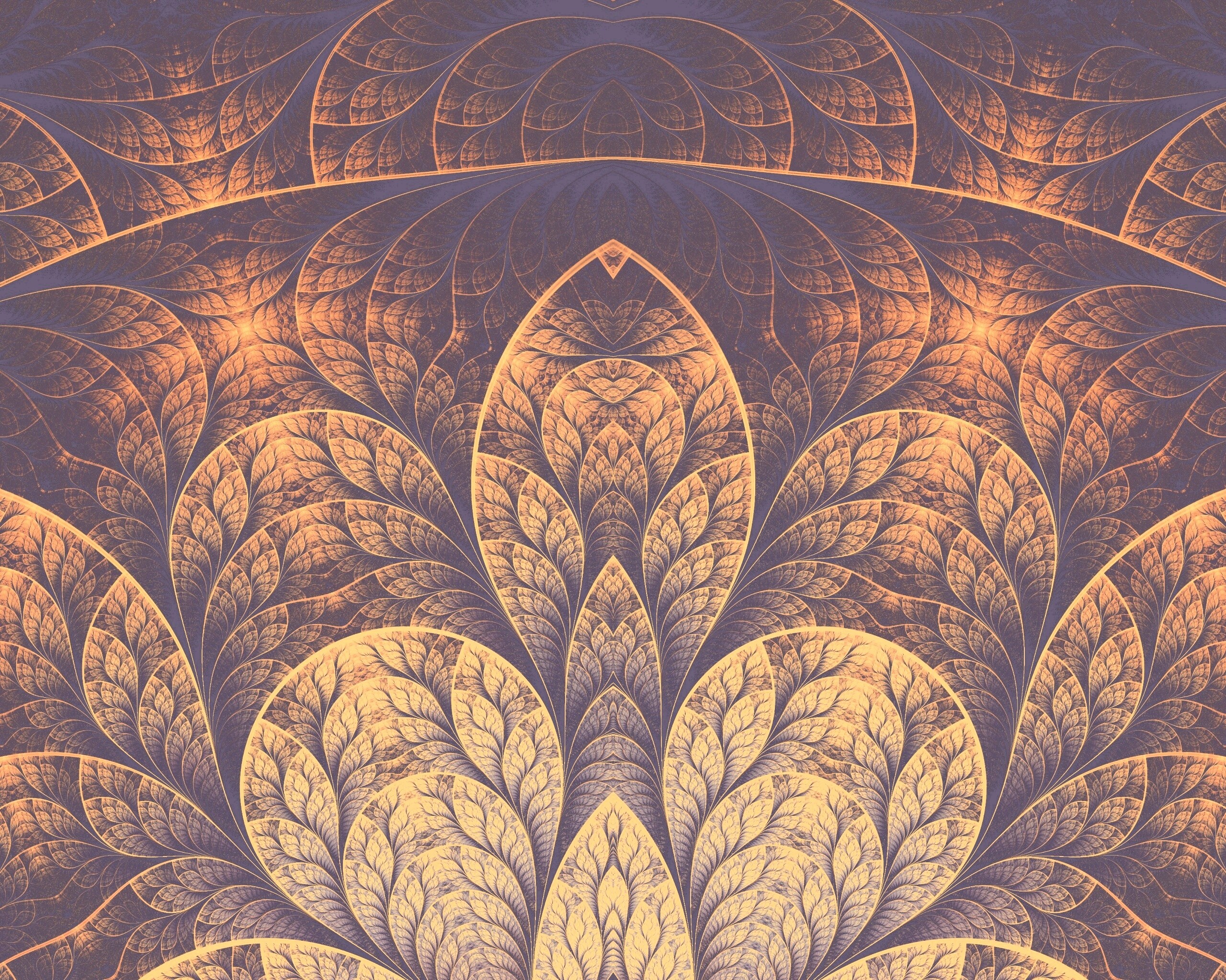 Фрактальные листья обои