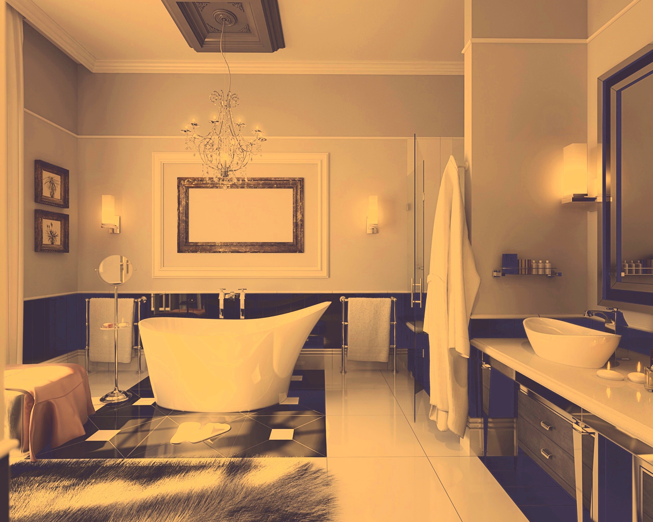 Современная ванна обои