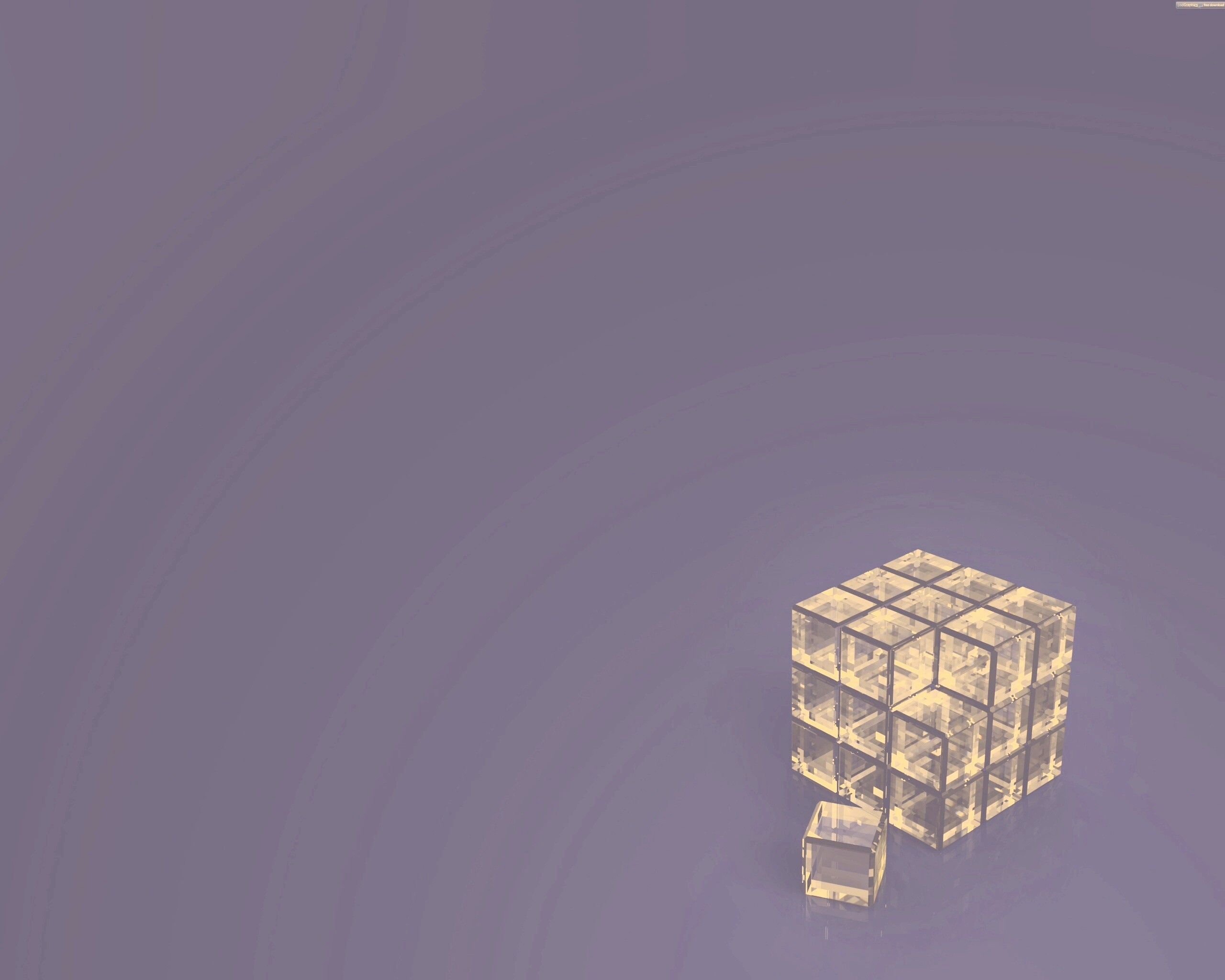 Стеклянный куб обои