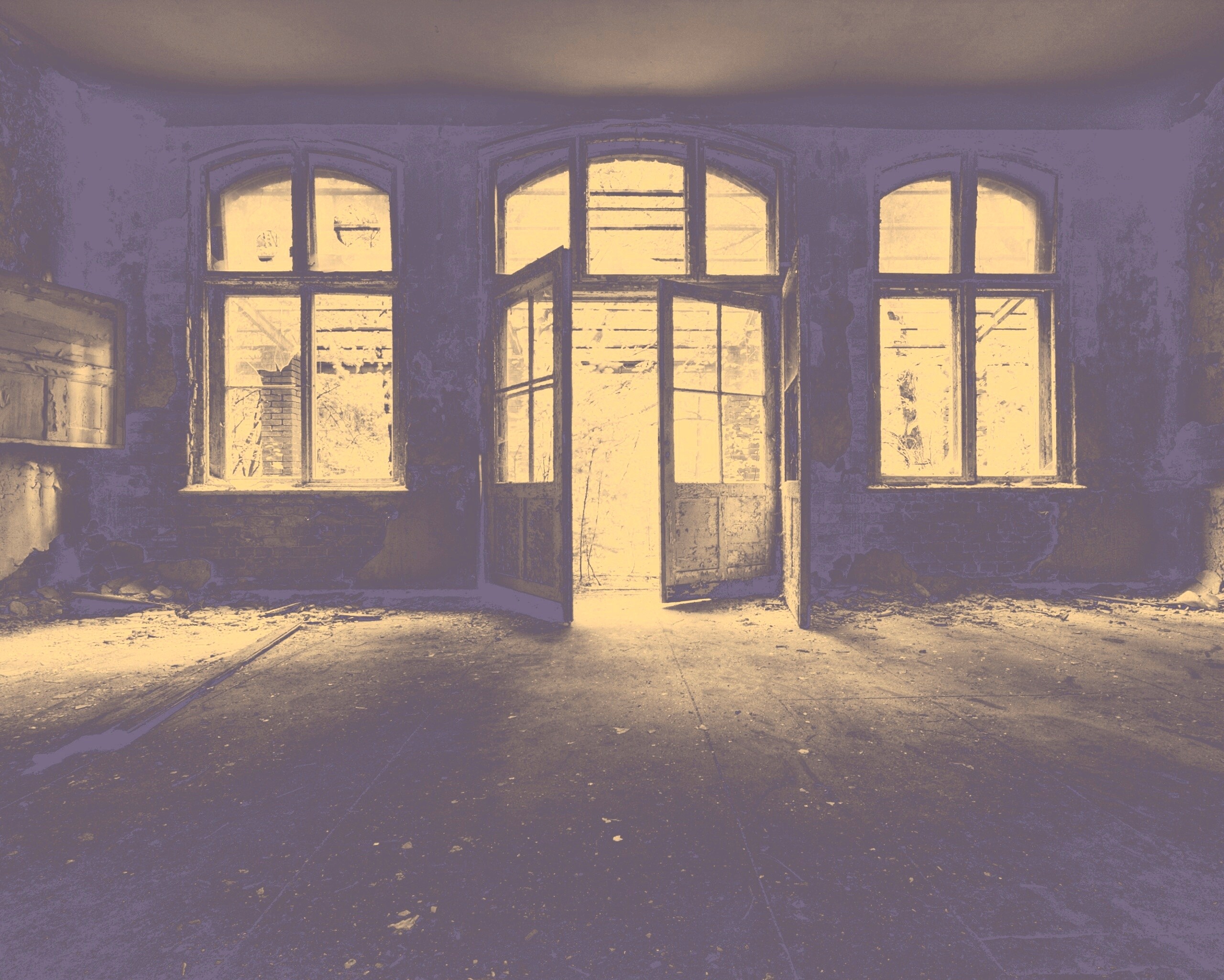 Комната в заброшенном здании обои