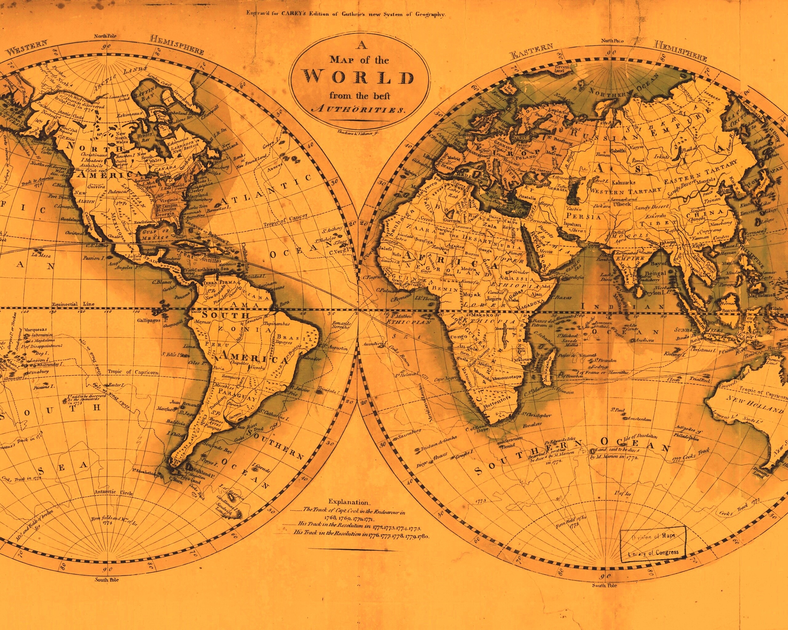 Старинная карта мира обои