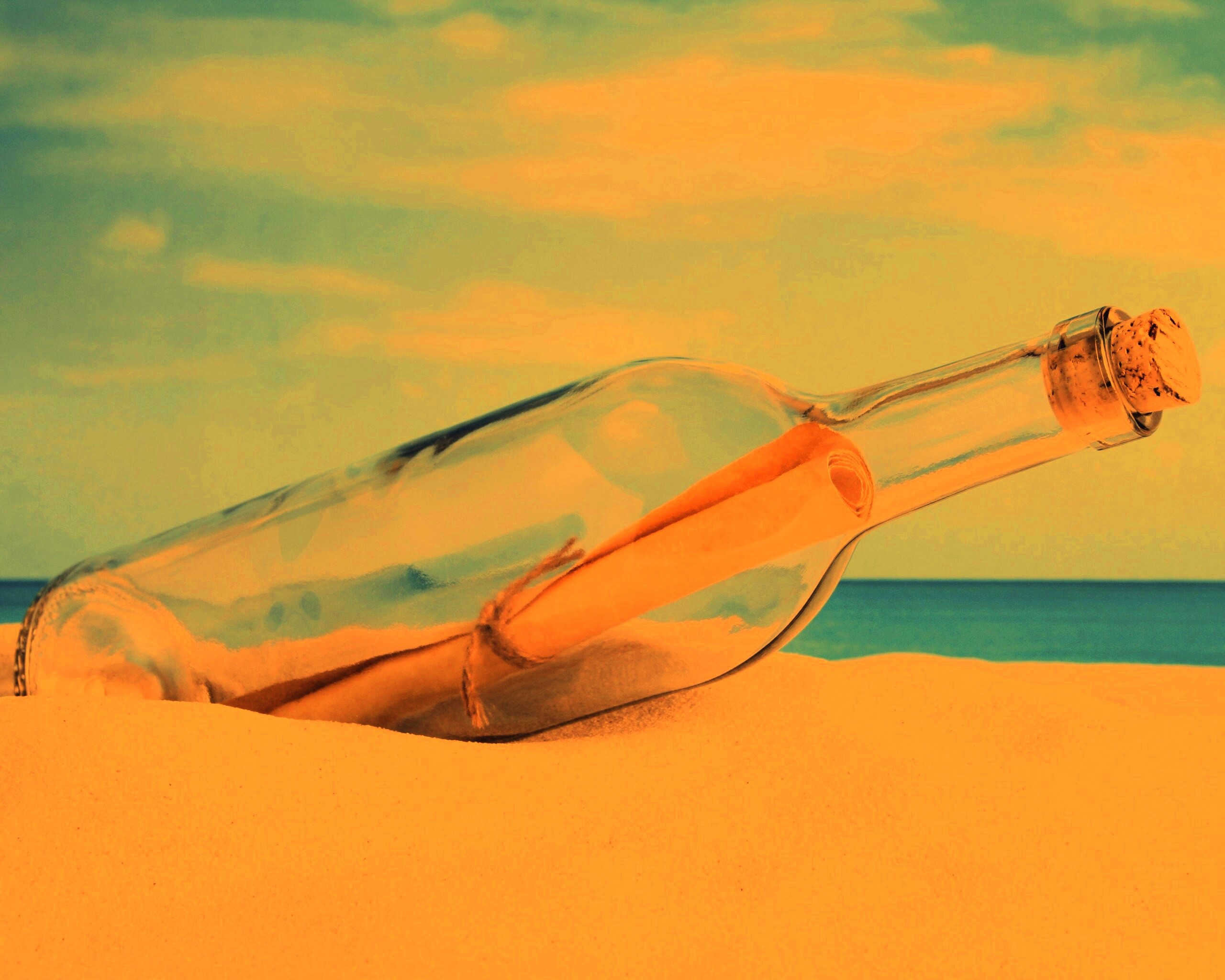 Послание в бутылке обои