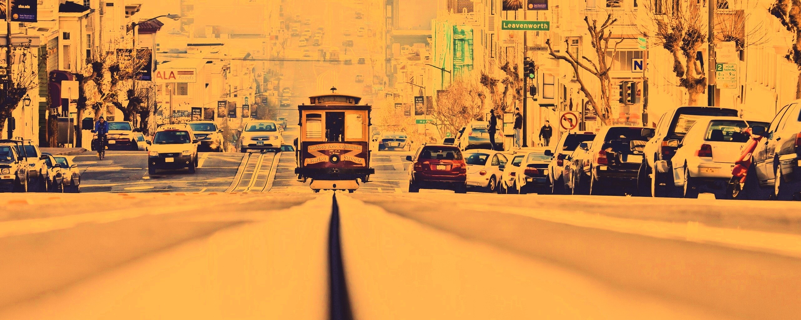 Утро в городе обои