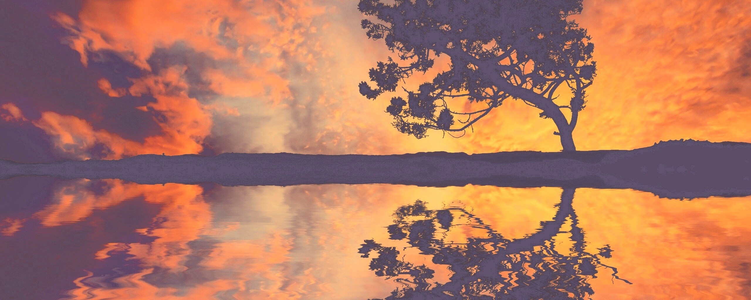 Зеркальное озеро обои