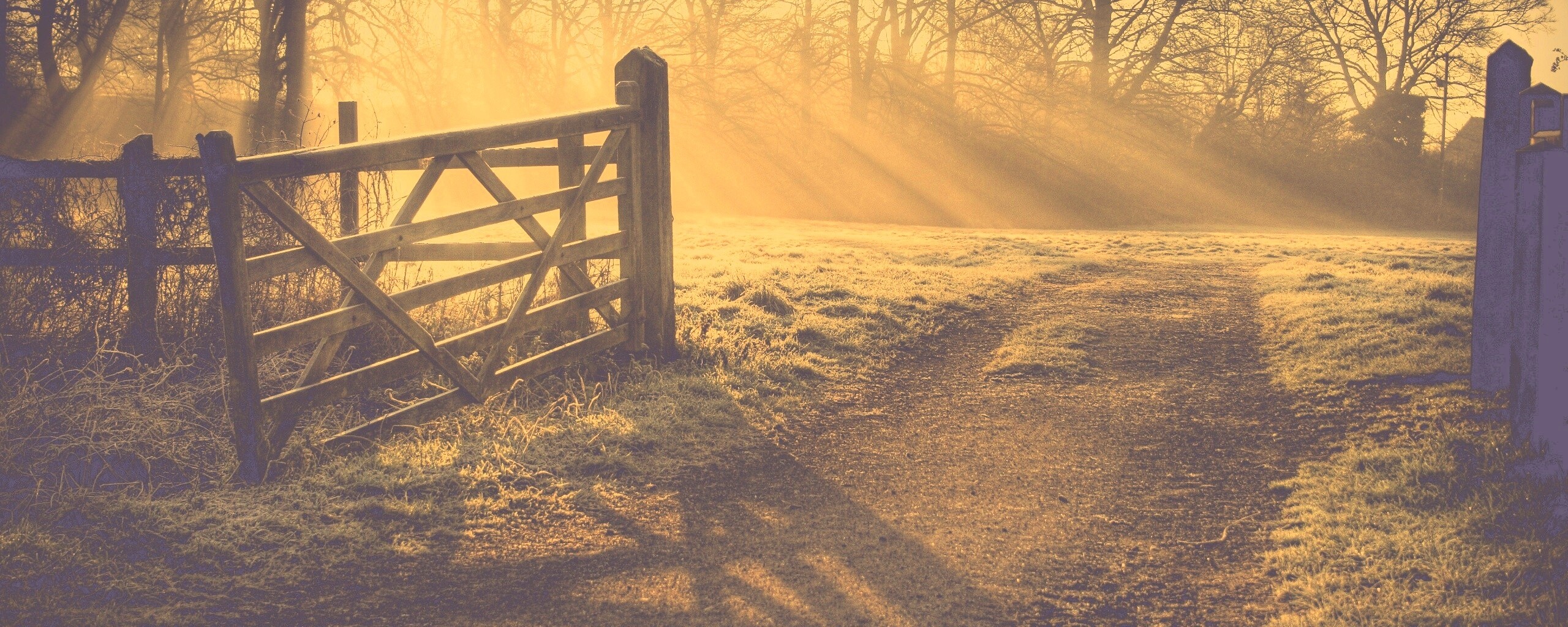 Открытые ворота обои