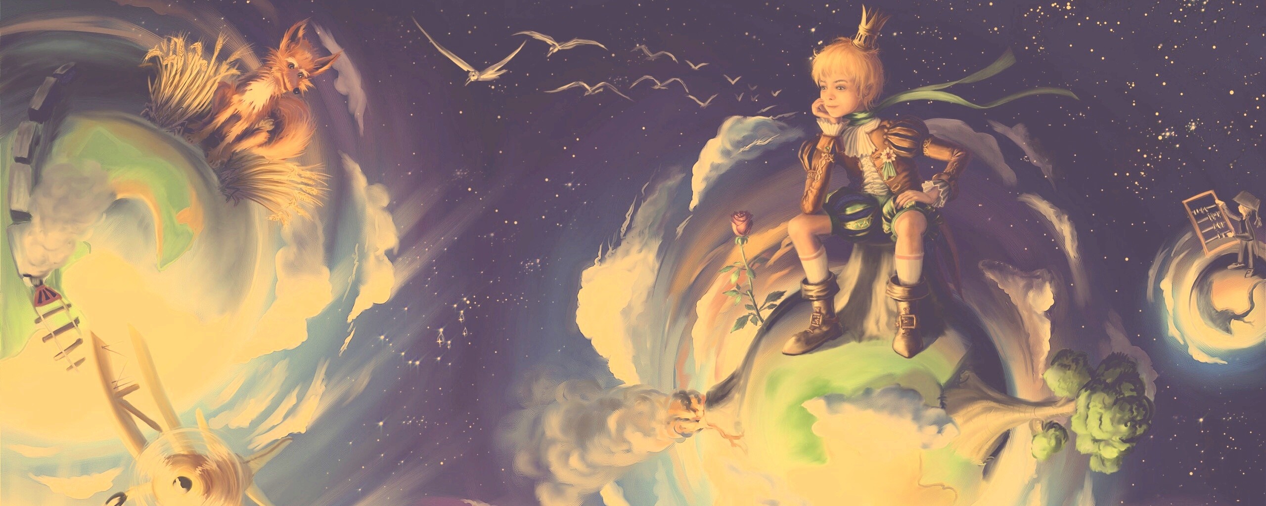 Арт на сказку Маленький Принц обои