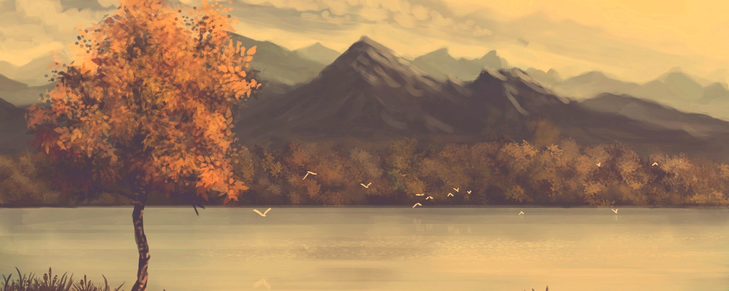 Осень в предгорье обои