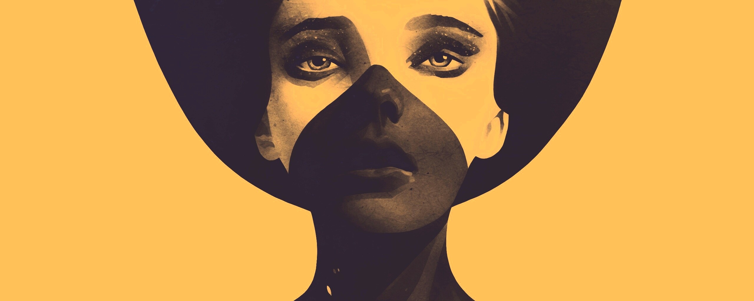 Черно-белый бодиарт обои