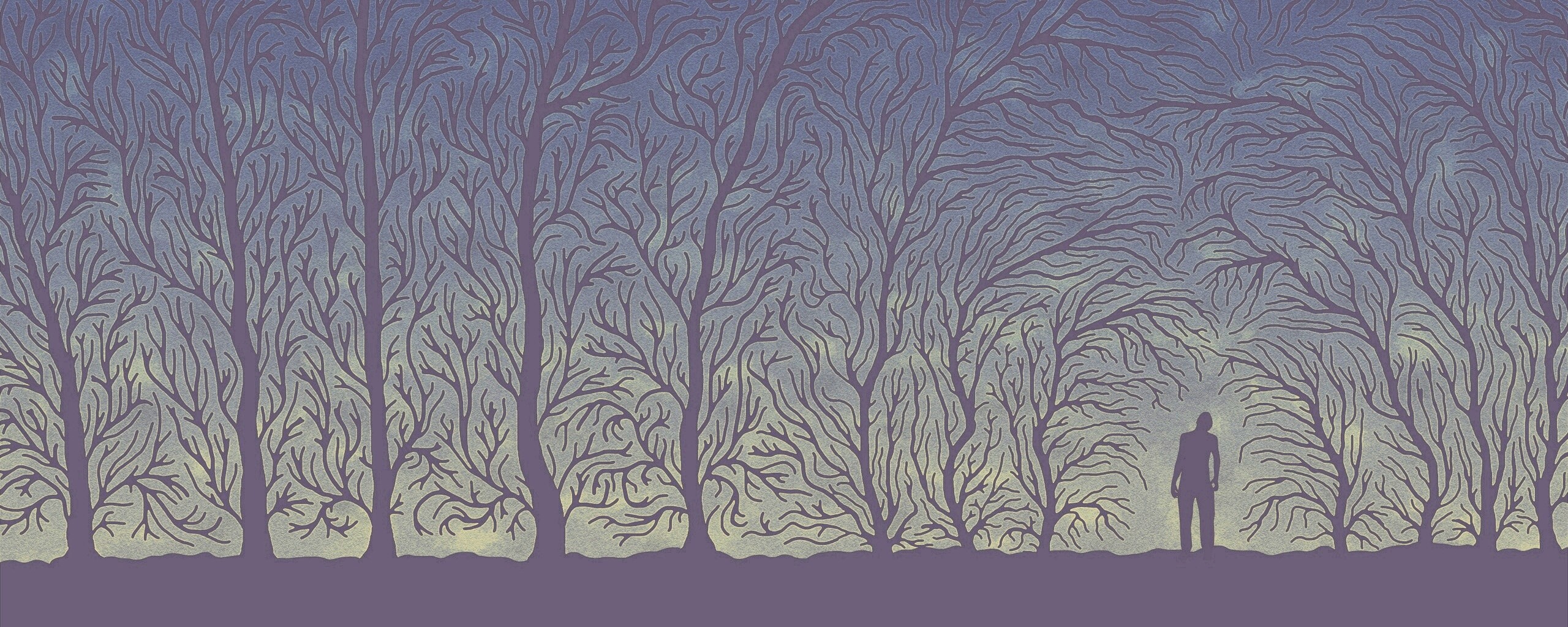 Смыкающиеся деревья обои