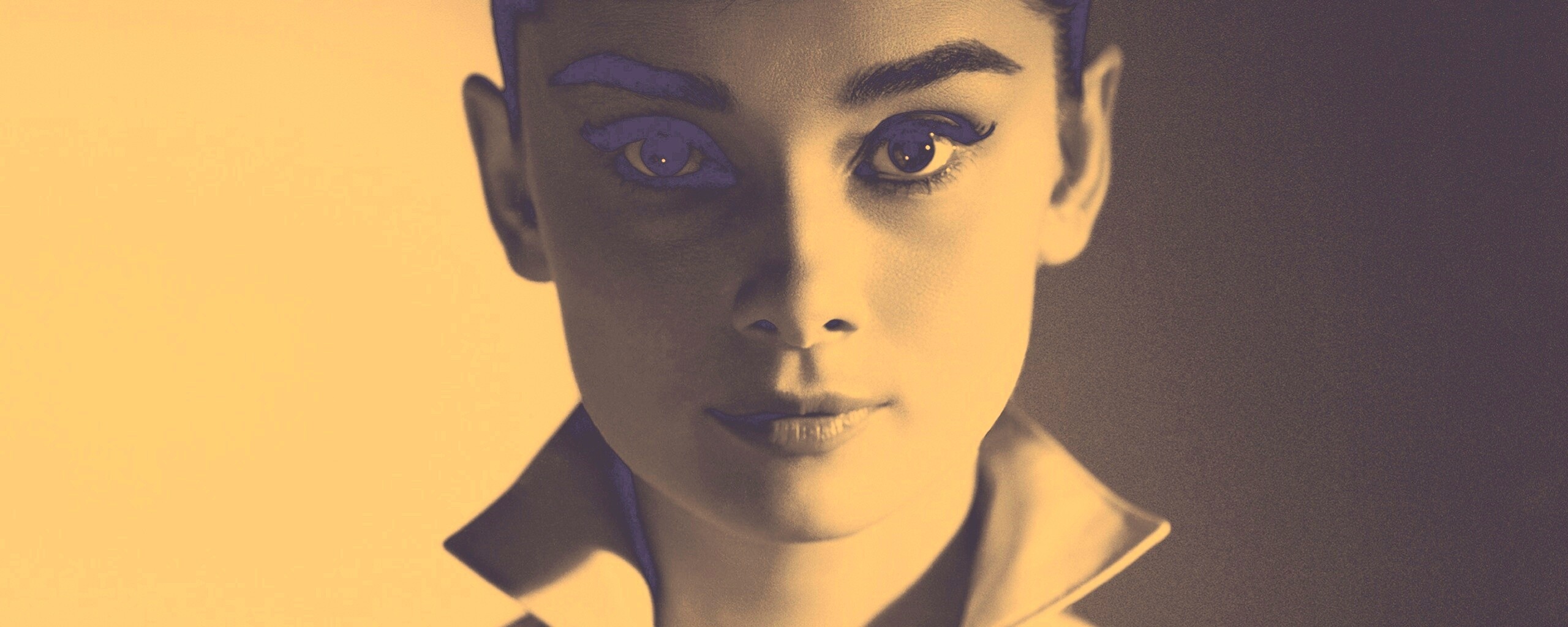 Одри Хепберн в grayscale обои