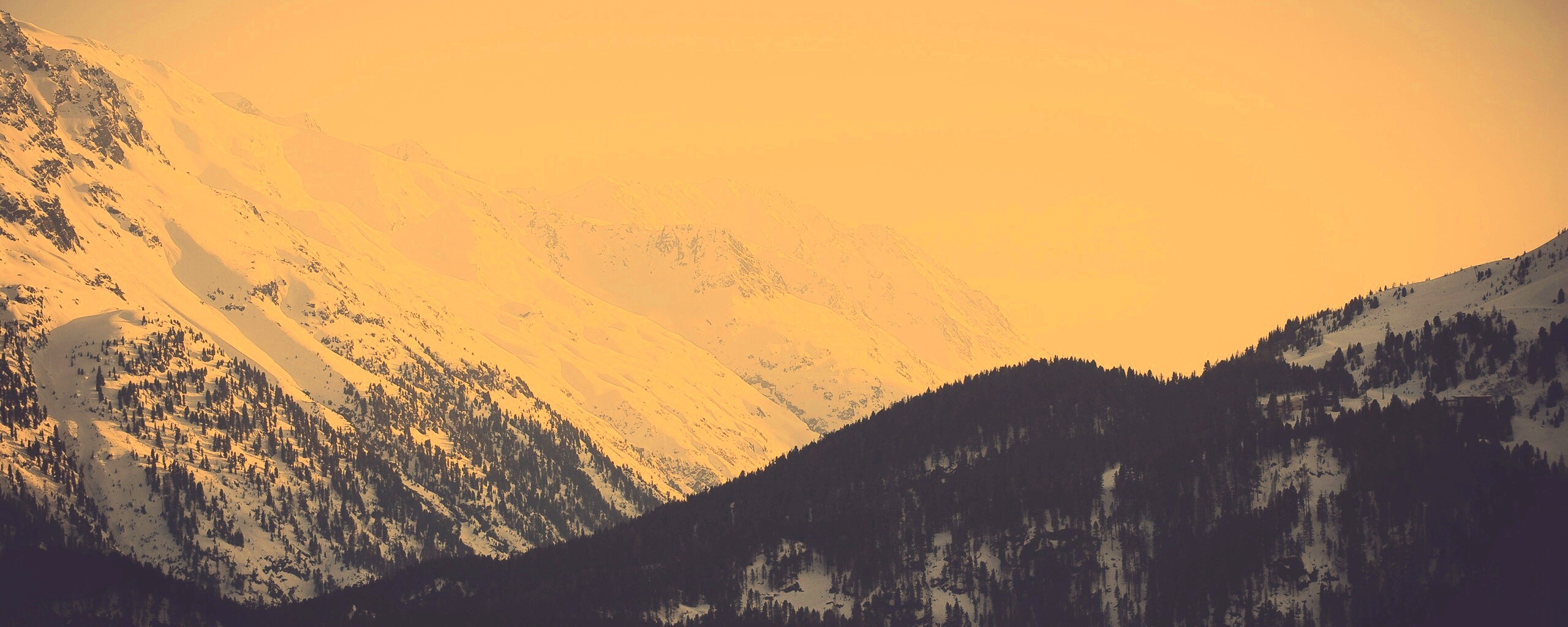 Горные вершины зимой обои