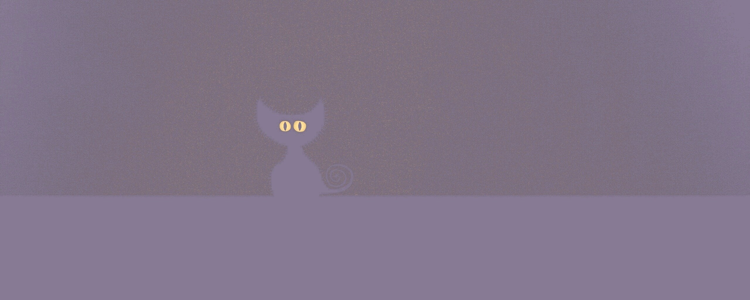 Чёрный кот в ночи обои