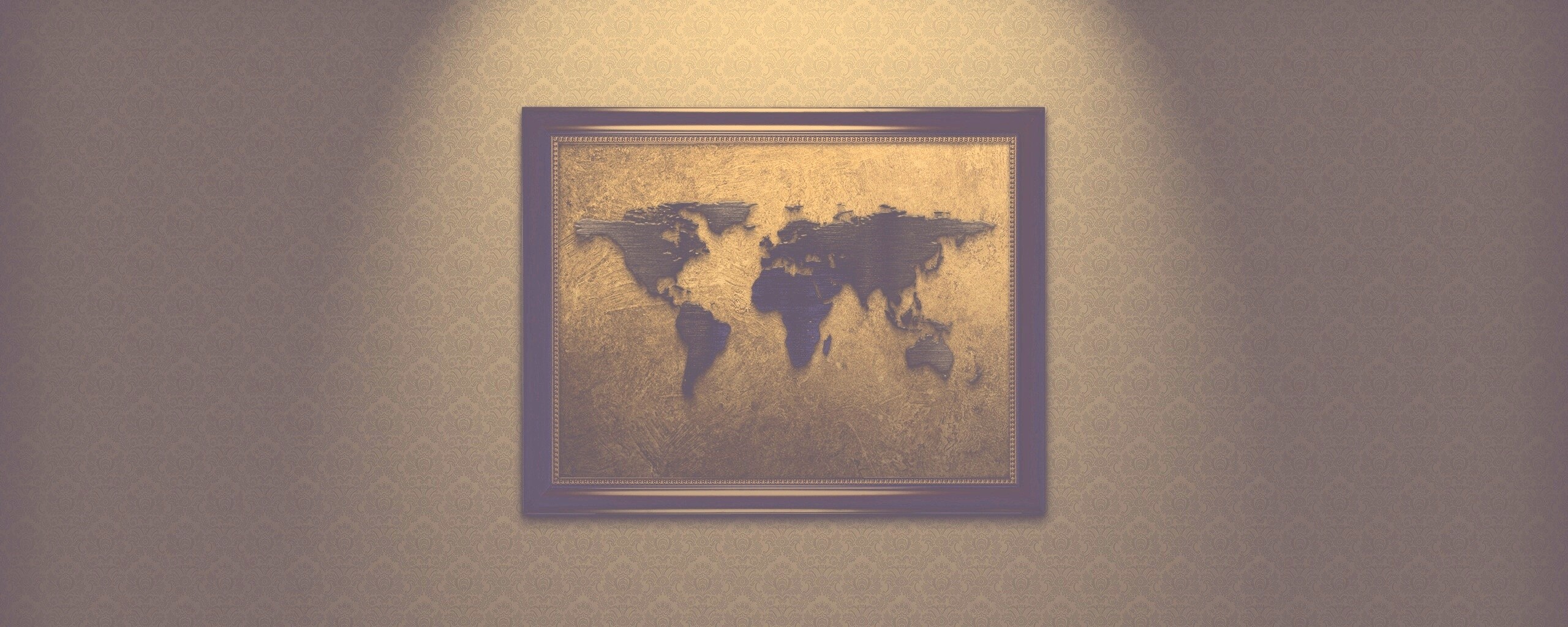 Картина с картой мира обои