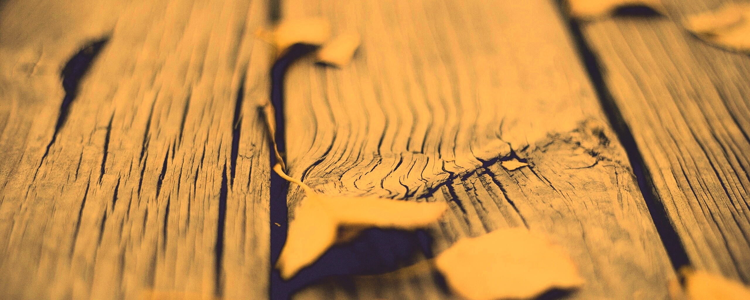 Листья на дощатом полу обои