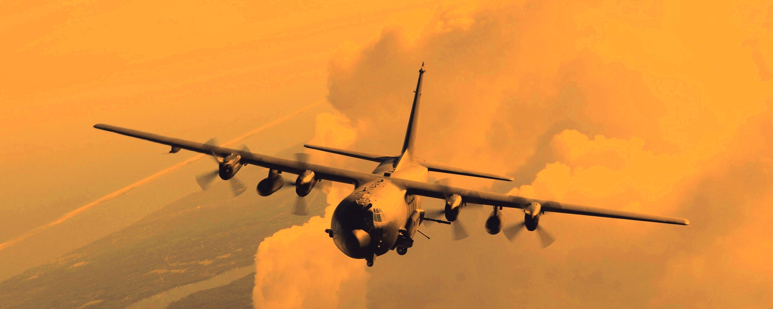 Самолет АС-130 обои