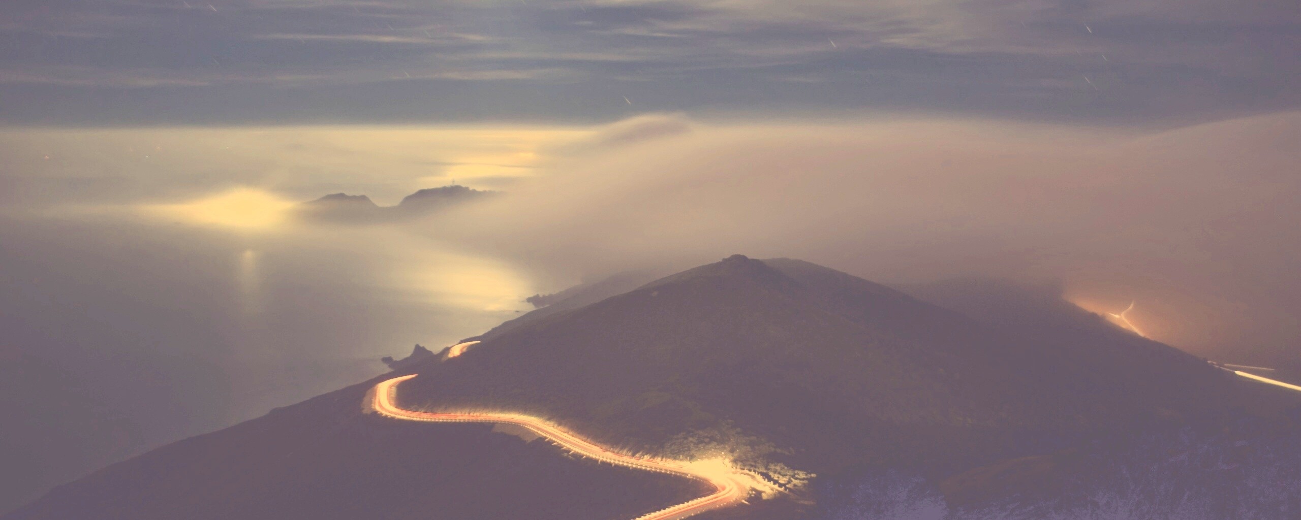 Ночное шоссе обои