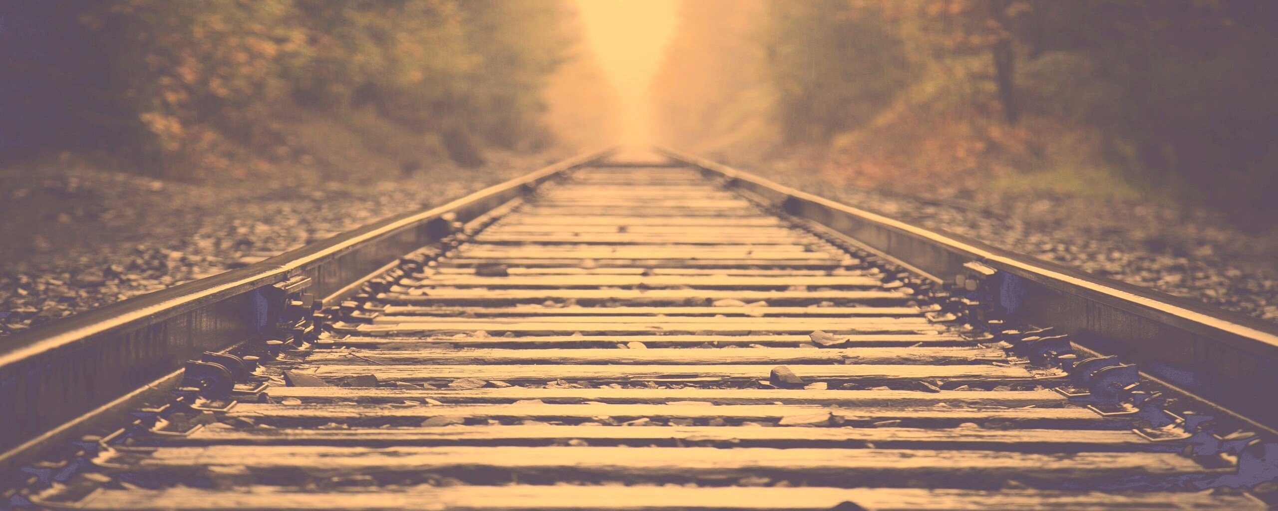 Железная дорога после дождя обои