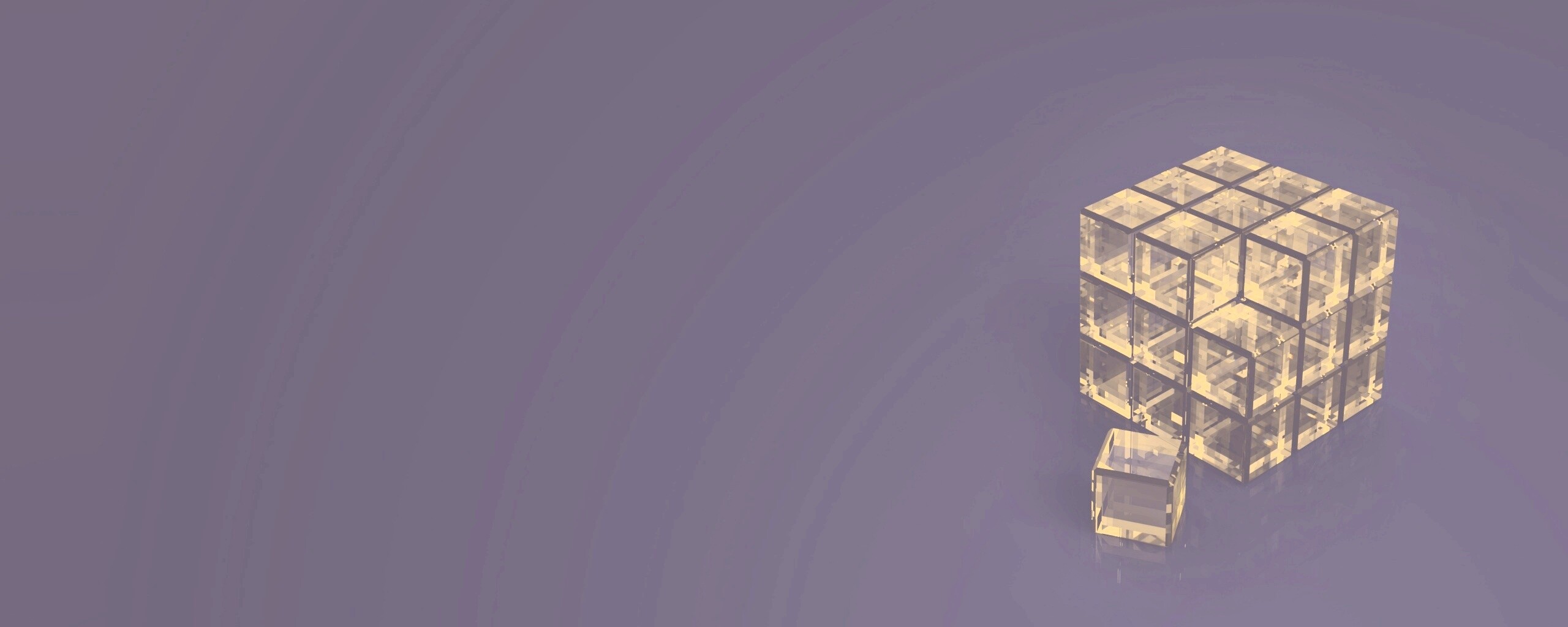 Стеклянный куб обои