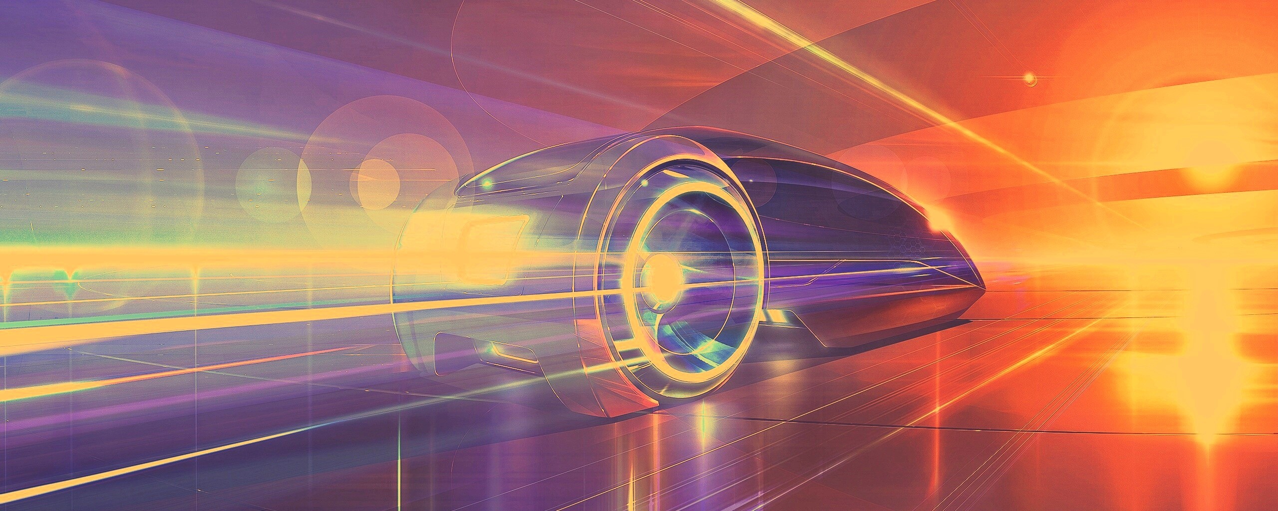 В закат обои