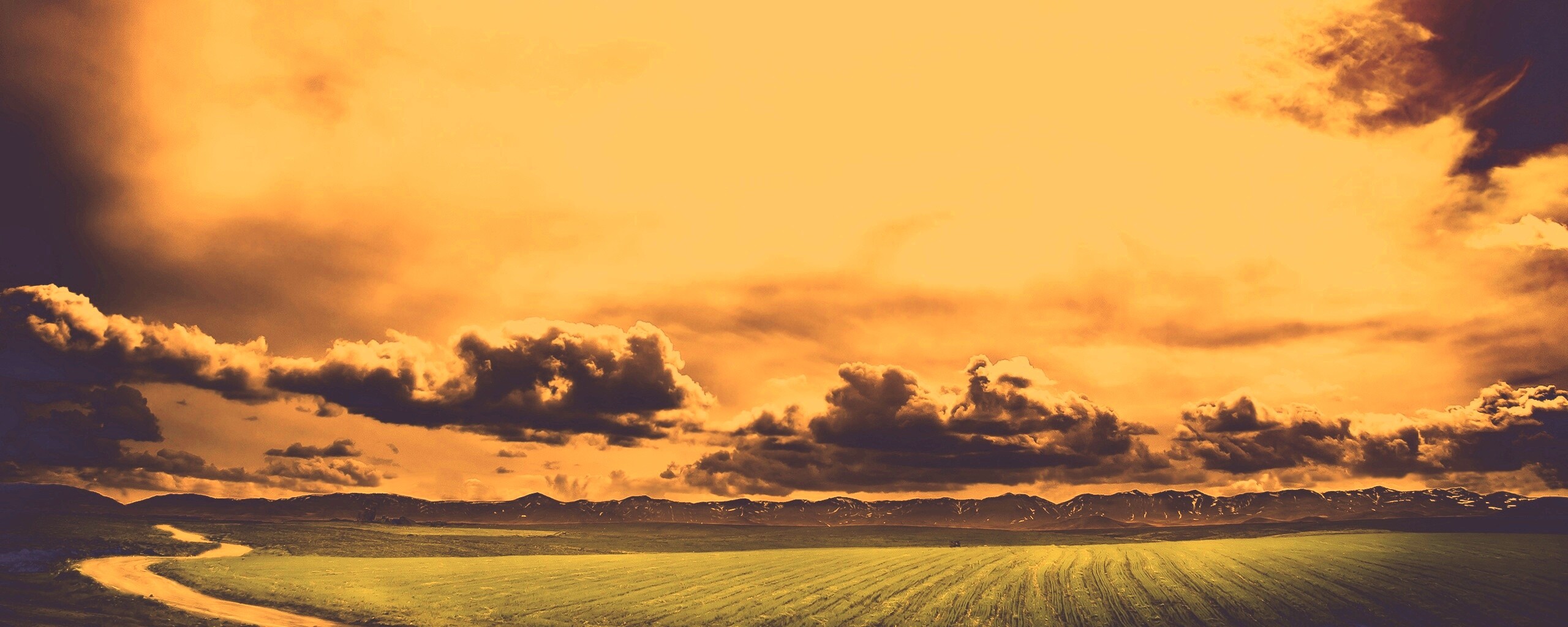 Золотое небо обои