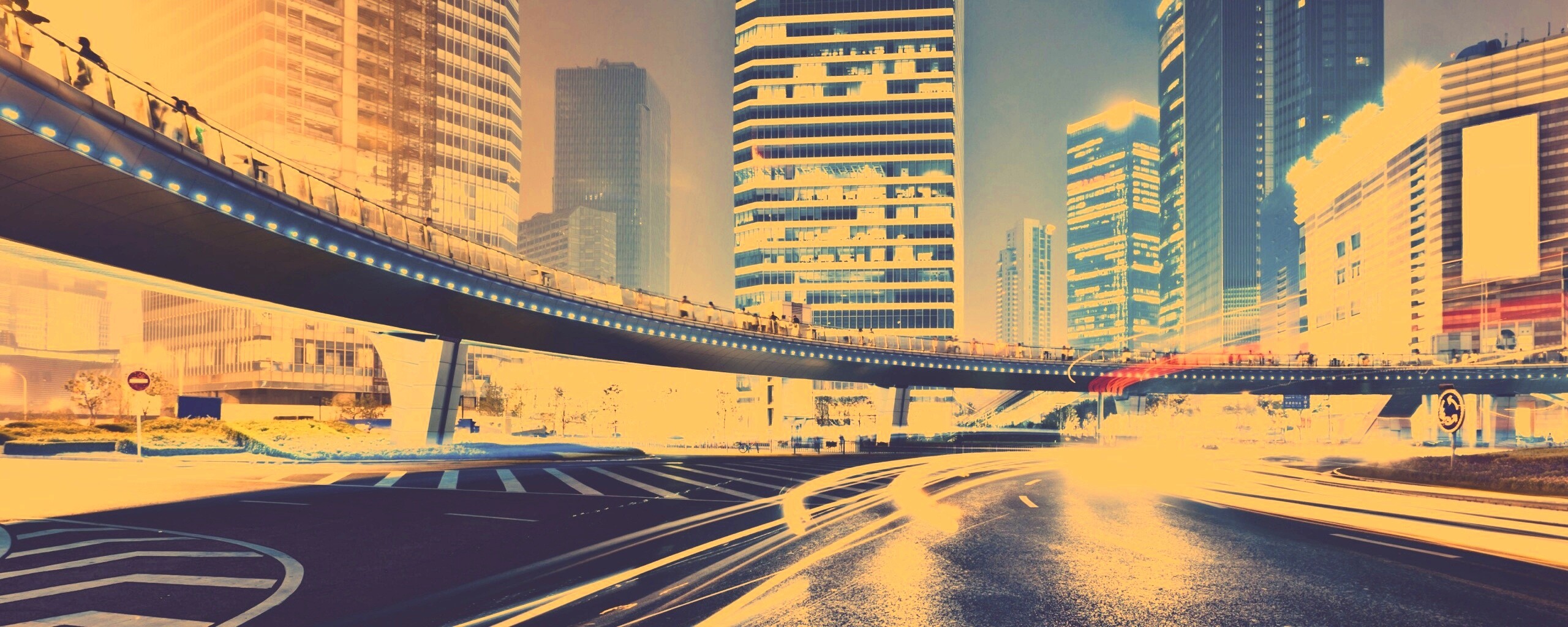 Ночной мегаполис обои