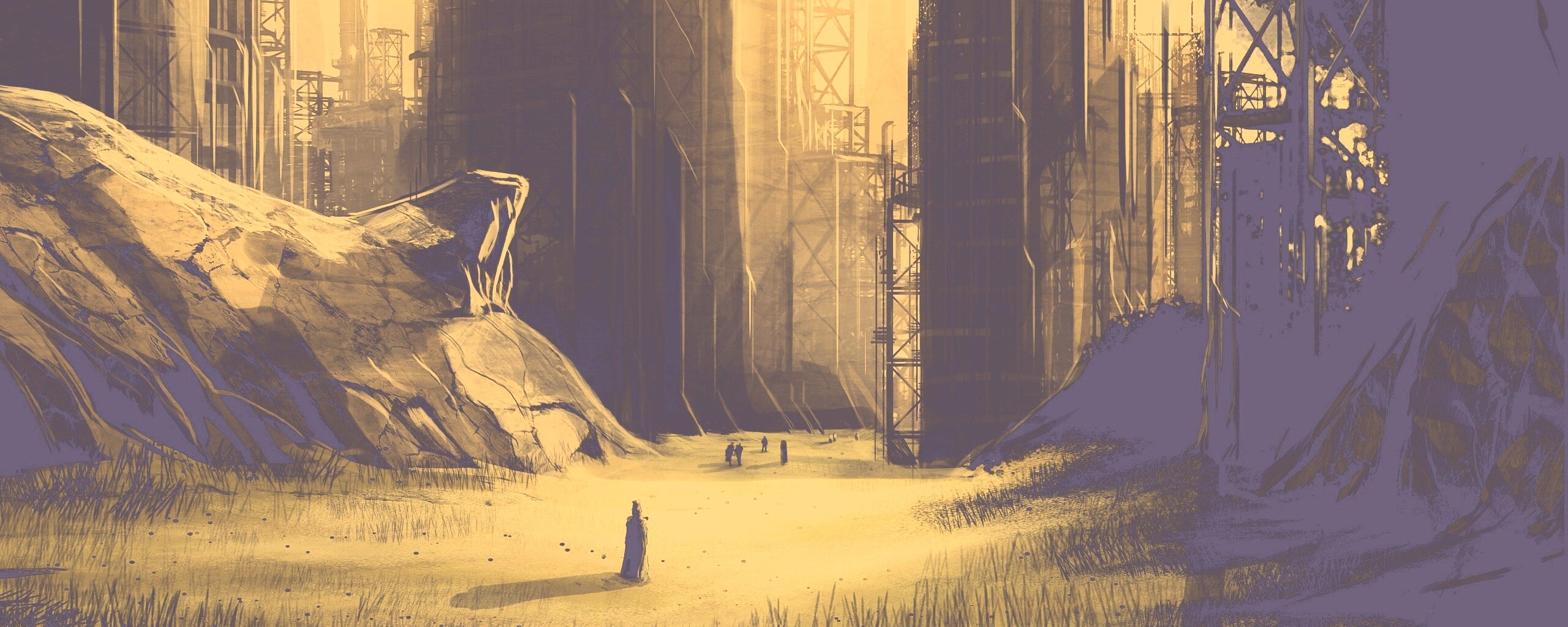 Технократический город обои