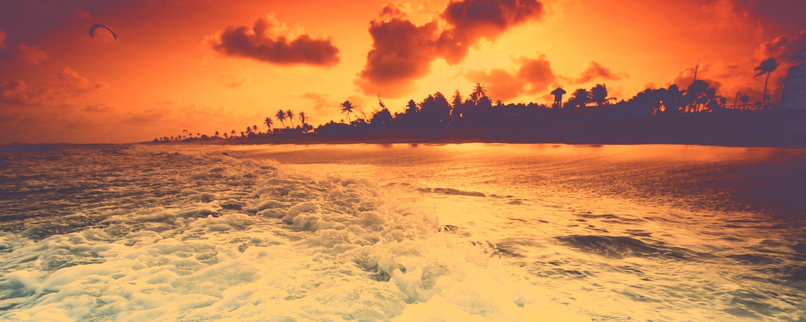 Огненный пляж обои